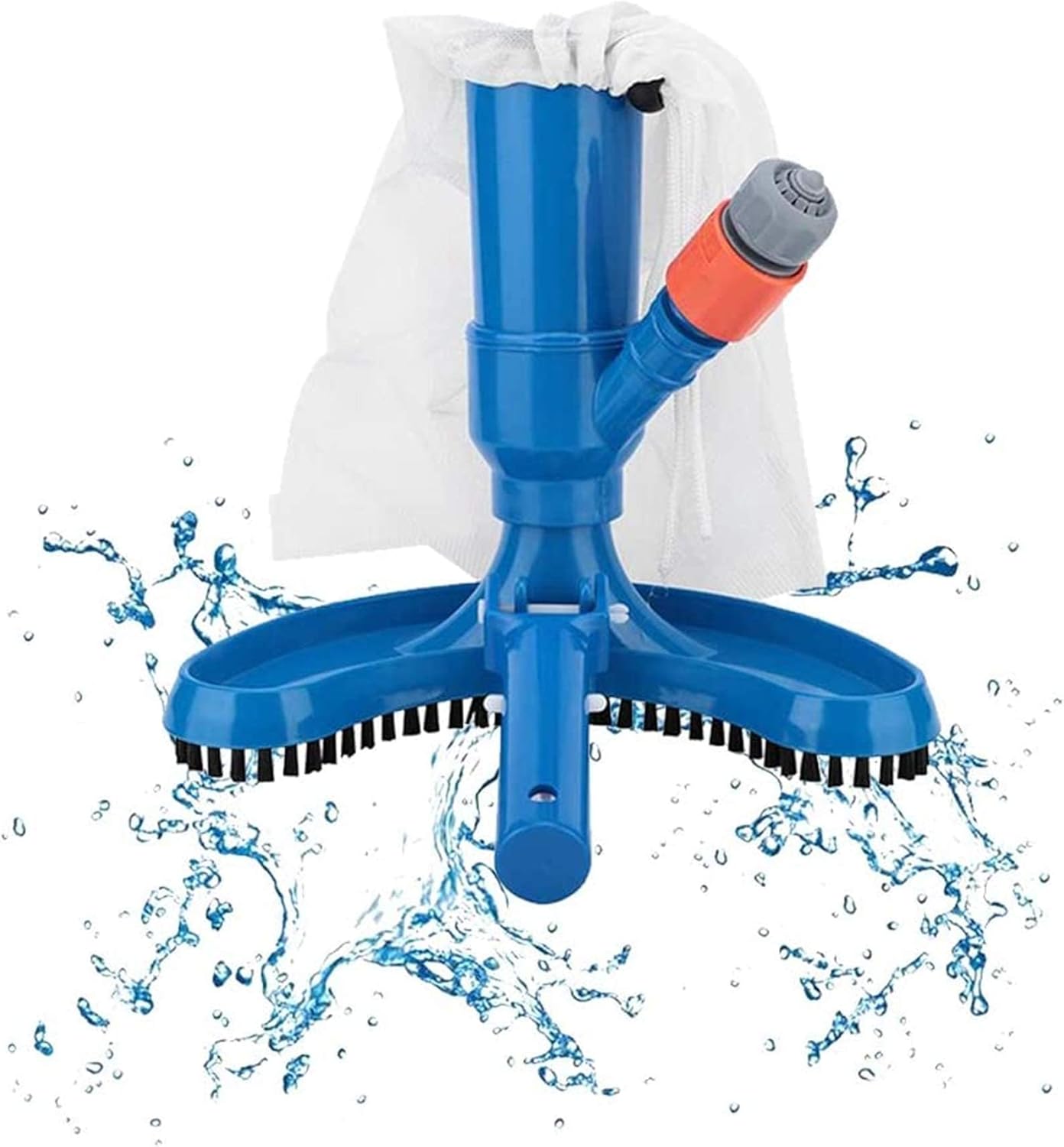 Portable Pool Spa Jet, Pool Vacuum Jet, Underwater Cleaner with Brushes & Mesh Bag