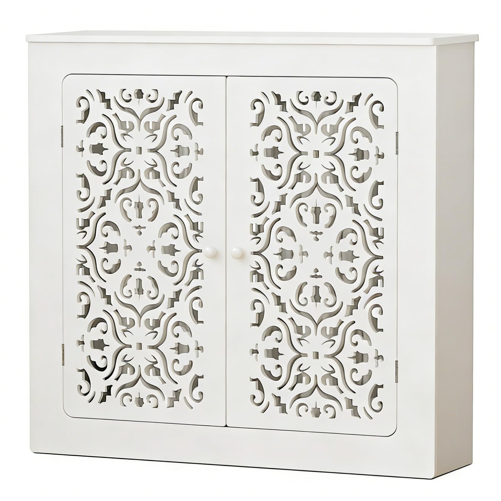 Estante decorativo para radiador de baño y salon mueble blanco de 50x80 cm