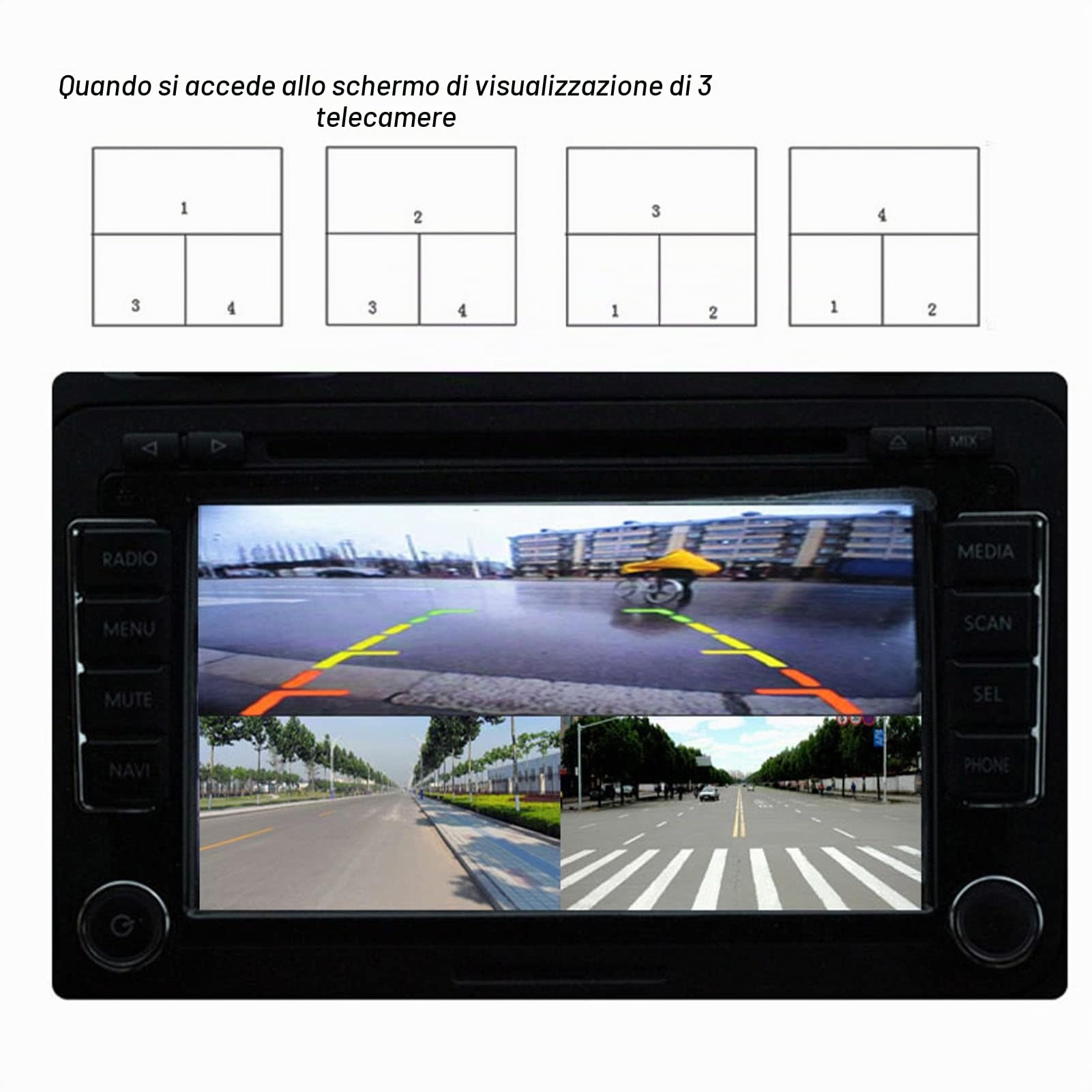 Splitter Video Digitale Mobile Mini Video Splitter a 4 Canali 720P Accessori Elettronici Automobilistici Per Autobus Autocisterne Barche Yacht