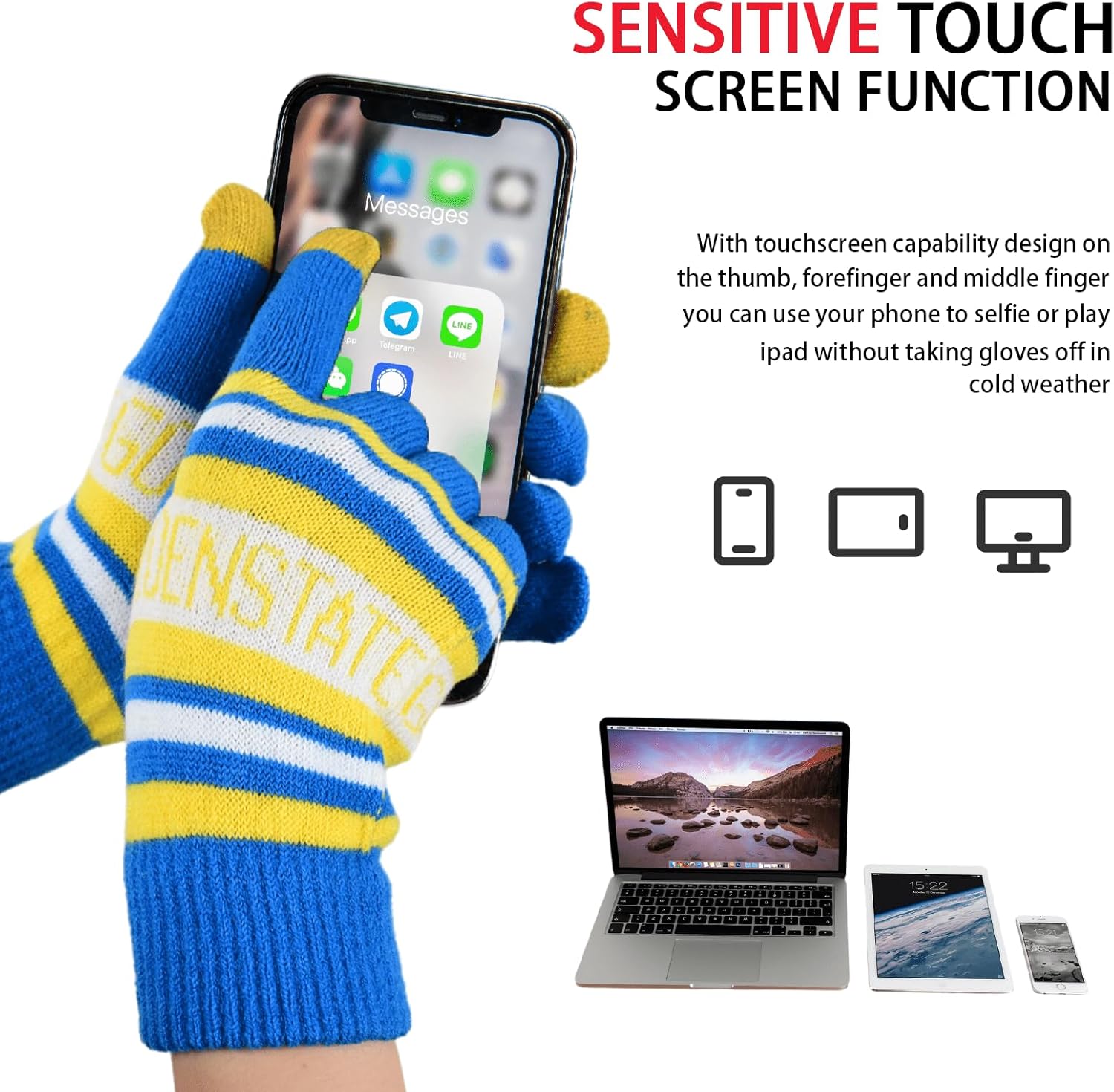 Vintage Classic Skull Cap Beanie Hat Cuffed Winter Hat Knit Comes with Warm Gloves Fasion Winter Gifts for Unisex Fans - Image 4