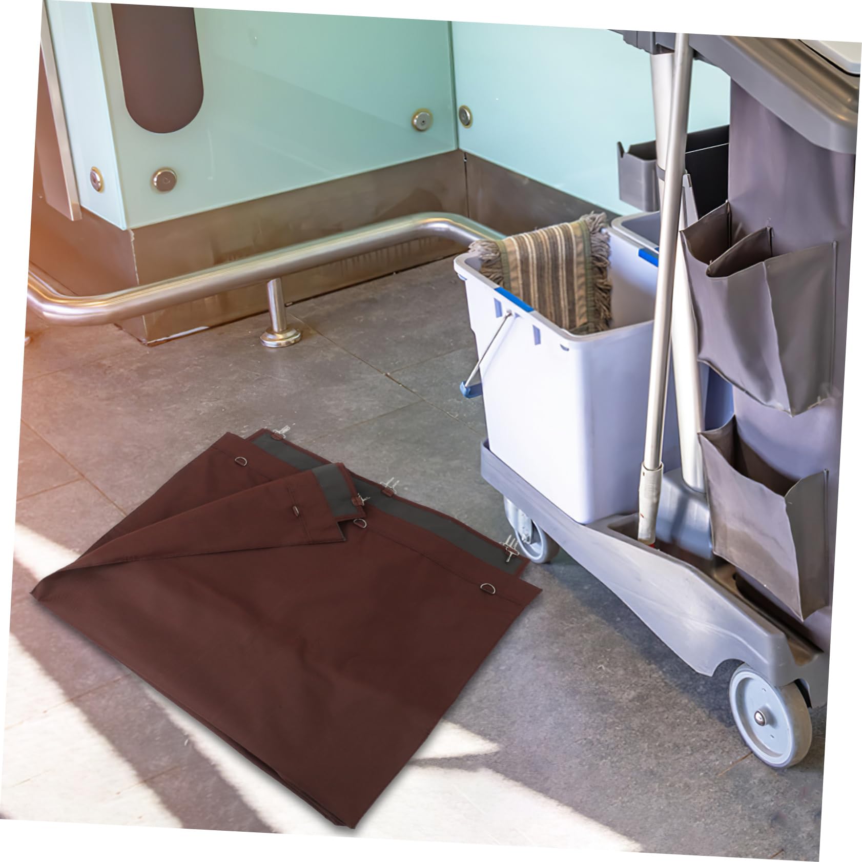 Borsa Porta Biancheria Oxford Grande Capacità Rimovibile Facile Manutenzione per Carrelli del Personale in Contesti di Pulizia e Ospitalità