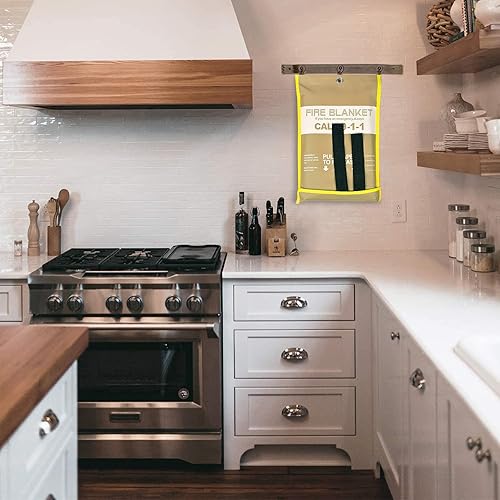 Miniatura 4 de Ougist 1 manta de fuego de 40 x 40 pulgadas, hecha de materiales no combustibles, manta de fuego para el hogar y la cocina, automóvil, chimenea,