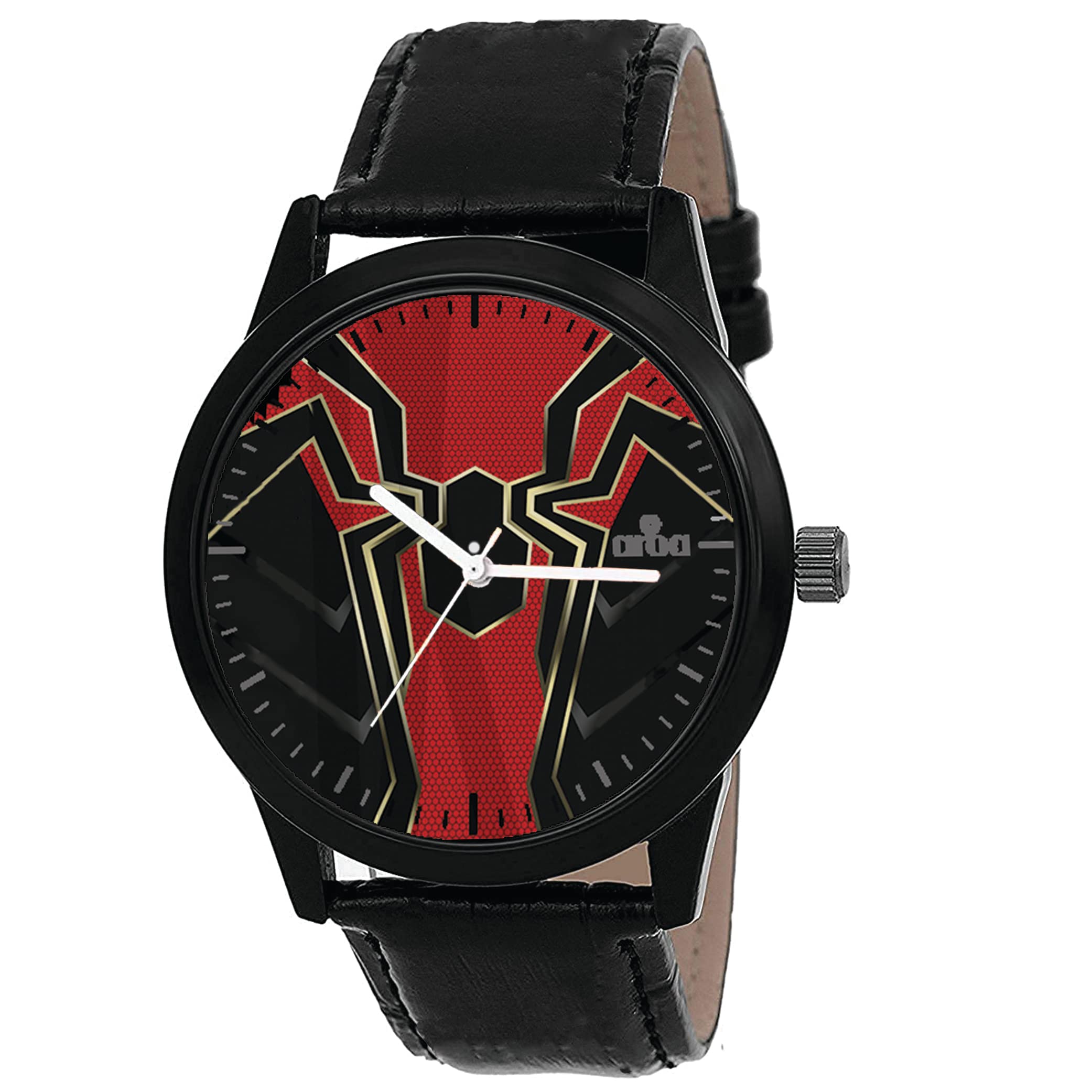 AROA Watch New Watch for Iron Spider Man Logo Black Metal Type Analog Black Strap Watch Black Dial for Men Stylish Watch for Boys (B0C2HKMBR1) Amazon Price History, Amazon Price Tracker