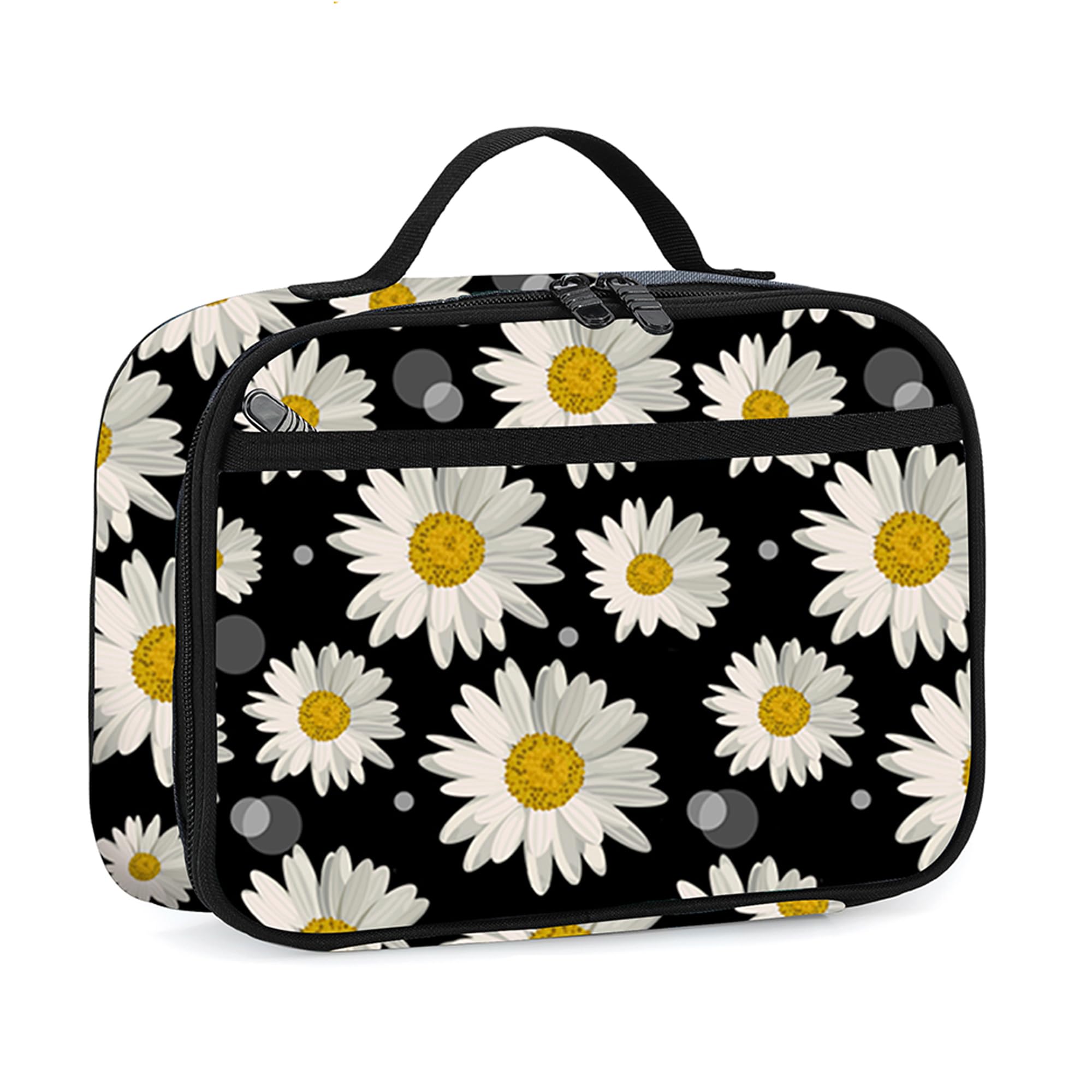 rickyh style Lunch Box with Padded Liner, Spacious Insulated Lunch Bag Durable Thermal Lunch Cooler Pack with Strap for Men Women Boys Girls Adults School Sports Beach Picnic Work Camp,2 Pocket