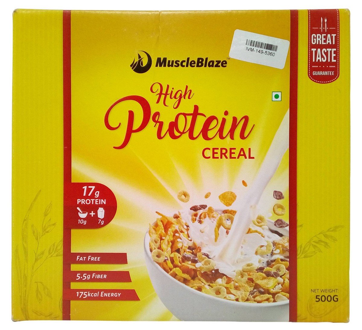 Buy MuscleBlaze High Protein Cereal, 500g Carton Online at Low Prices