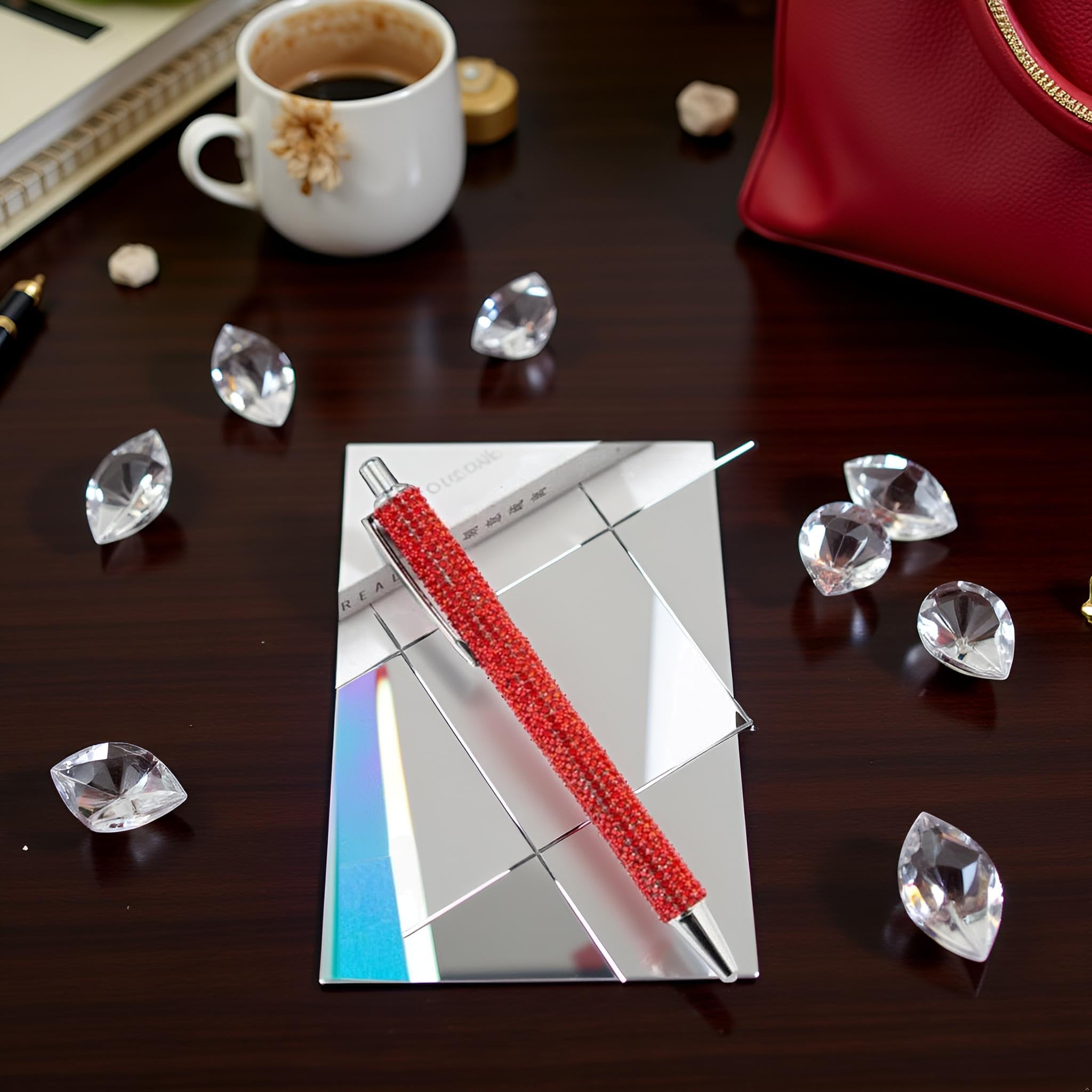 Aazon.co : 16 Pcs Rhinestone Bling Etal Crystal Ballpoint Pens Black Ink Gift Pens Rhinestone - View #3