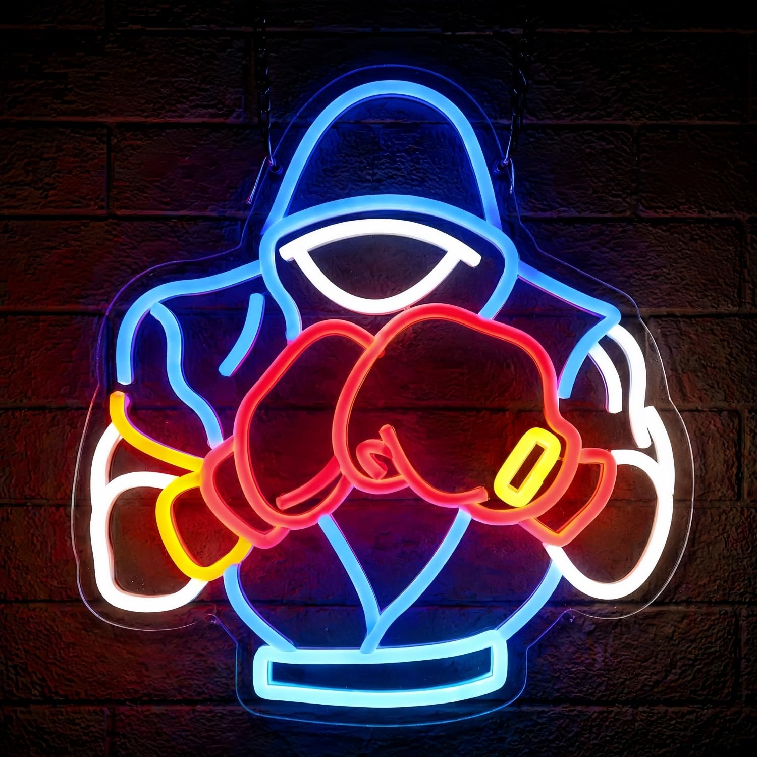 Boxing Neon Sign, USB Powered LED Light for Gym Room Decor | Boxing Wall Decor for Bedroom, Game Room, Fitness Room, Party Decoration and Boxing Fans Gift