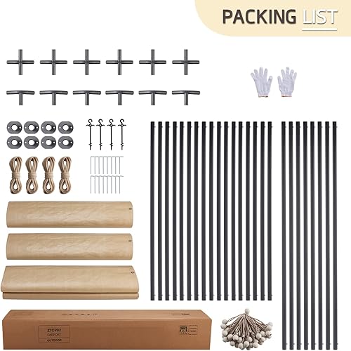 Miniatura 9 de Gardesol Cochera resistente de 10 x 20 pies con ventanas ventiladas enrollables, garaje portátil reforzado con paredes laterales y puertas