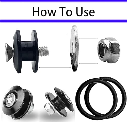 Miniatura 4 de Juego de 2 juegos universales de liberación rápida para maletero de parachoques de liberación rápida, parachoques delantero y trasero, kit de