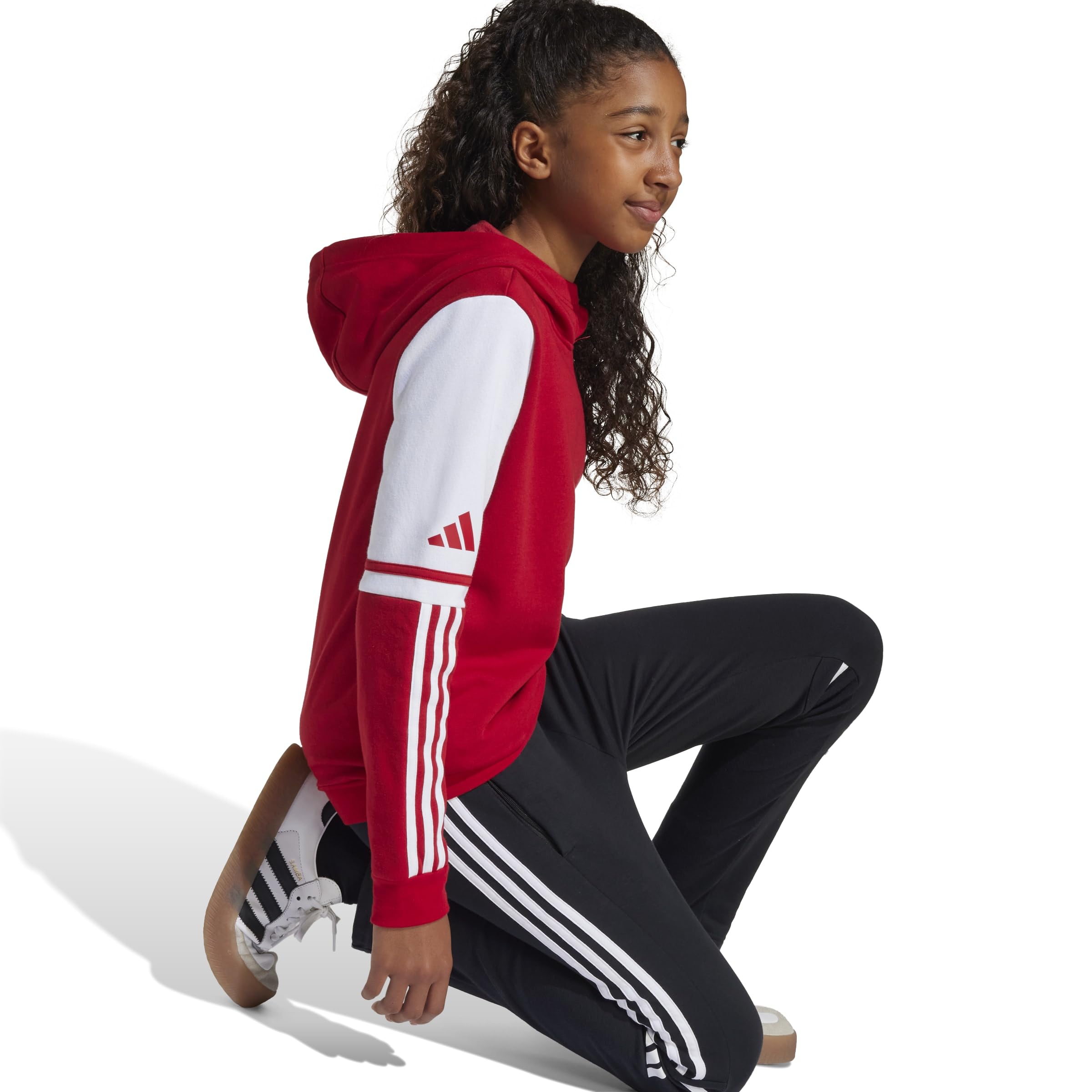 adidas Uniseks - dzieci Squadra25 Sweat Hoody Kids Sweatshirt, team power red 2/white, 5-6 Years