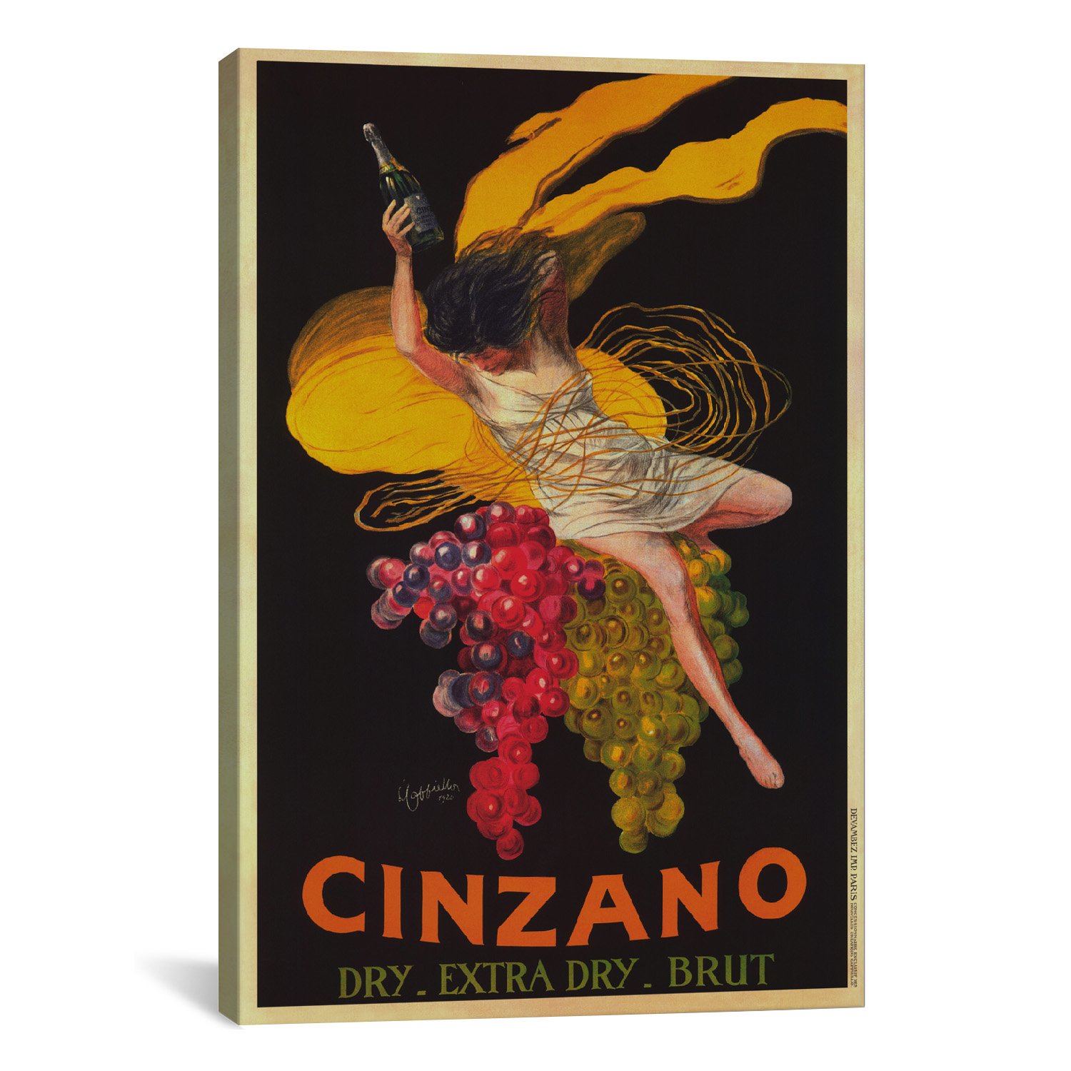 iCanvasART Vintage Asti Cinzano by Leonetto Cappiello Canvas Art Print, 41 by 27-Inch