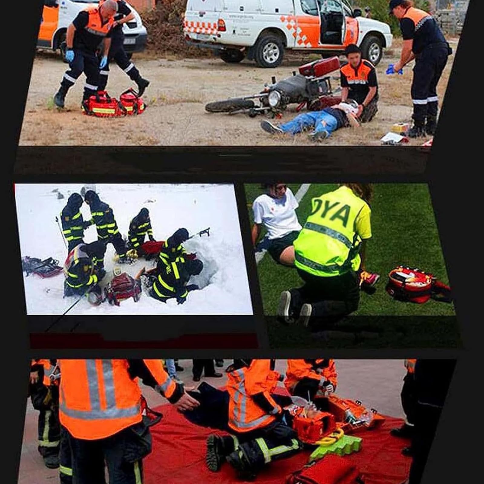 Bolsa De Botiquín De Primeros Auxilios, Bolsa Profesional Vacía para Primeros Auxilios, Paramédicos, Bomberos Y Otros Equipos De Emergencia.