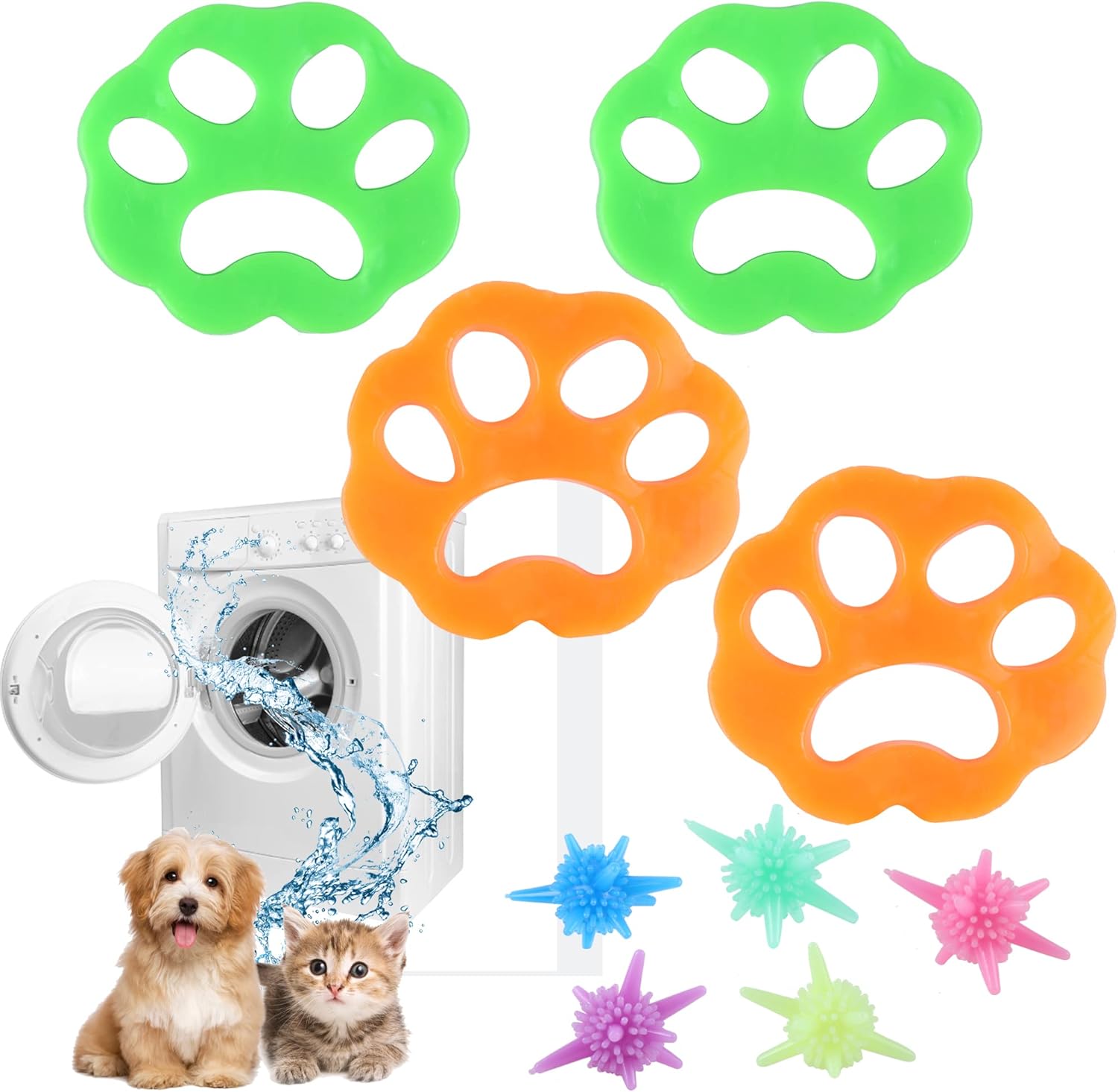 Palline Acchiappa Peli Per Lavatrice - 6 Pezzi Riutilizzabili