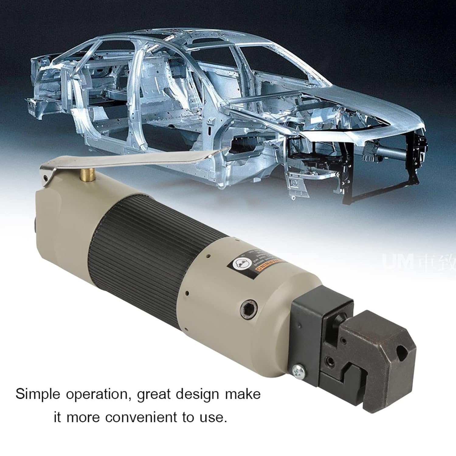 Pneumatic Sheet Metal Puncher, Flange Punching Tool with Connector, for Car Repair, 12mm Crimping Size, Suitable for Automobile Sheet Metal