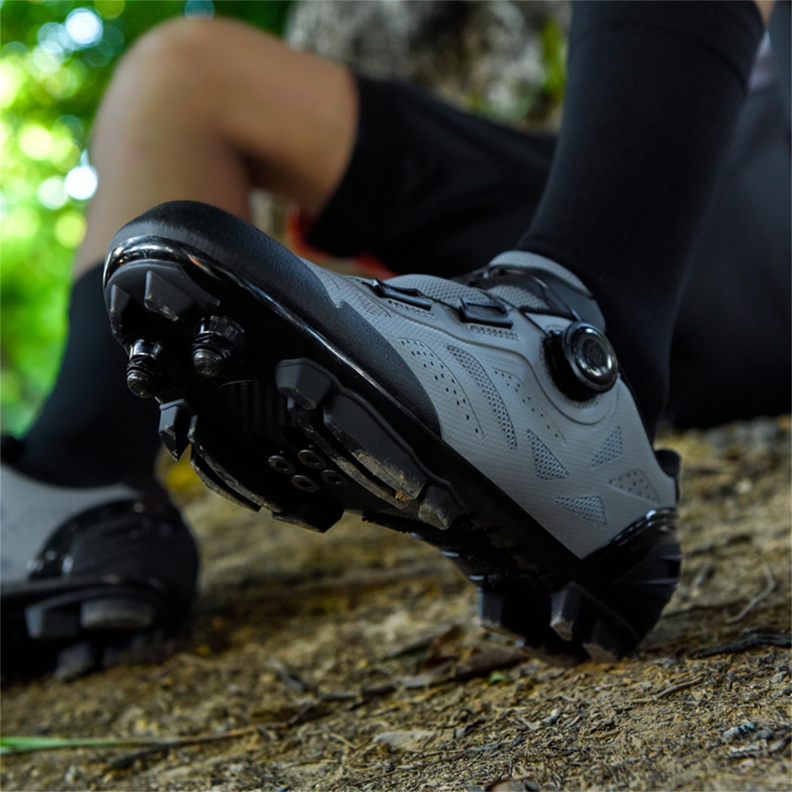 Scarpe da Mountain Bike da Uomo Scarpe da Ciclismo MTB Compatibili con Il Sistema SPD per La Guida All'aperto Indoor con Tacchetti SPD