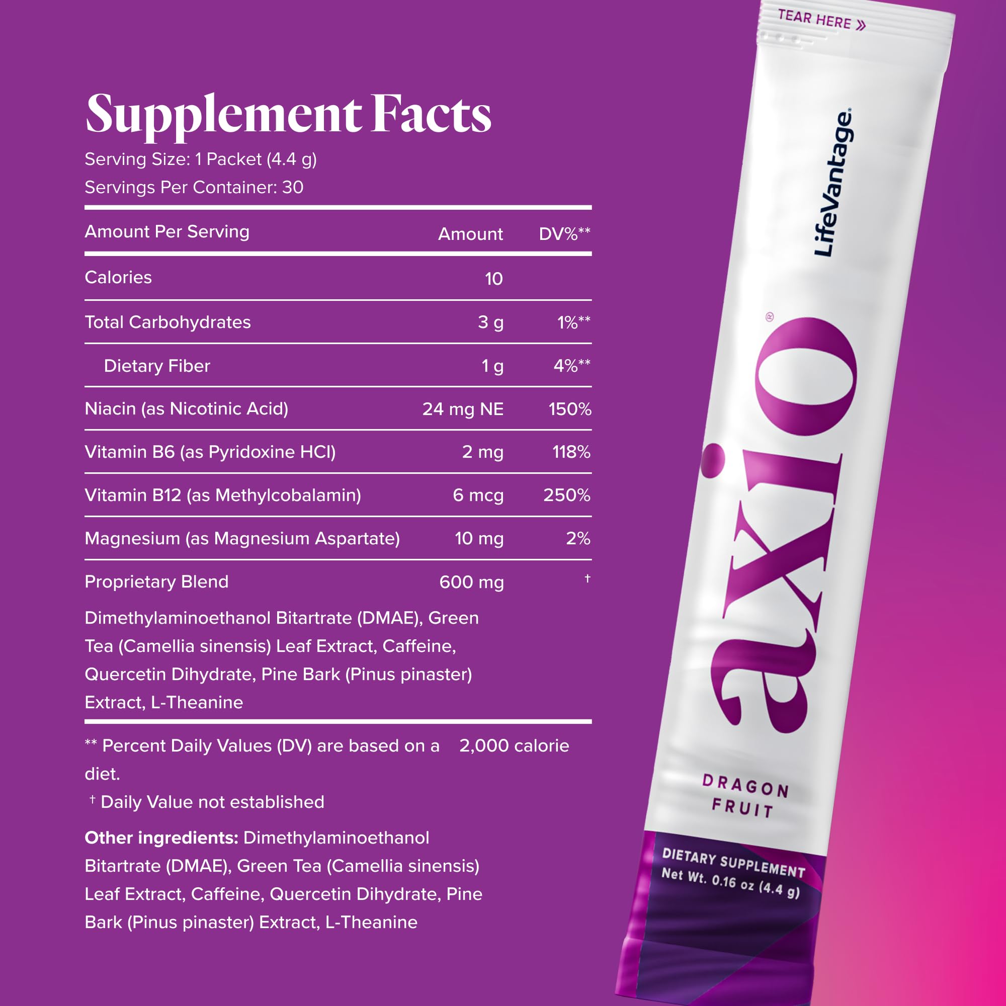 Amazon.com: LifeVantage AXIO Regular Energy Drink Powder
