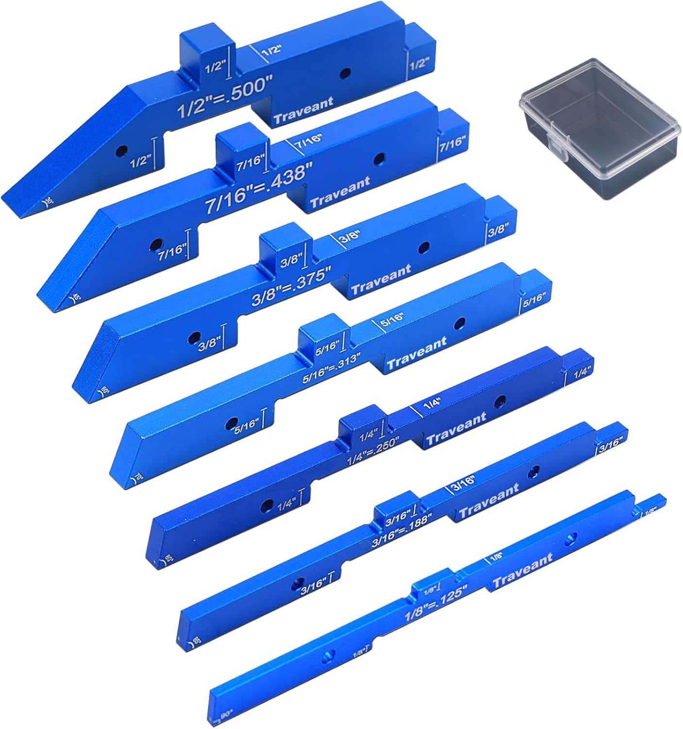 TRAVEANT Router Table Set Up Bars, 7PCS Aluminum Precision Block Height