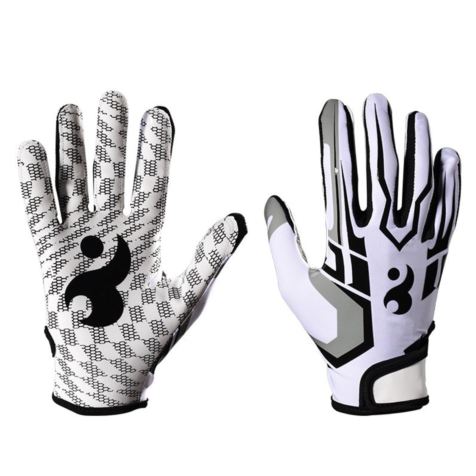 HERCHR Guantes Deportivos Antideslizantes, Guantes De Rugby De Fútbol Americano, Guantes Deportivos Transpirables con Dedos Completos, Protectores De Manos Deportivos, Producto Deportivo De Equipo