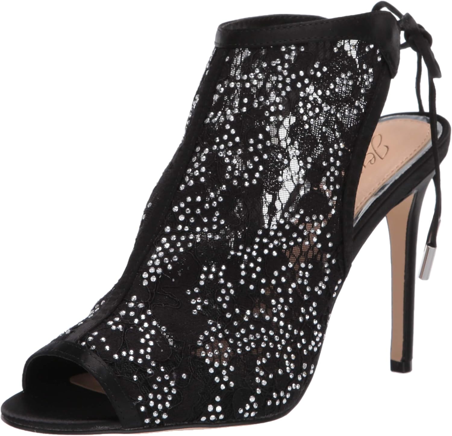 Jewel Badgley Mischka Women's BOULDER Boot, Black Lace, 6 M US
