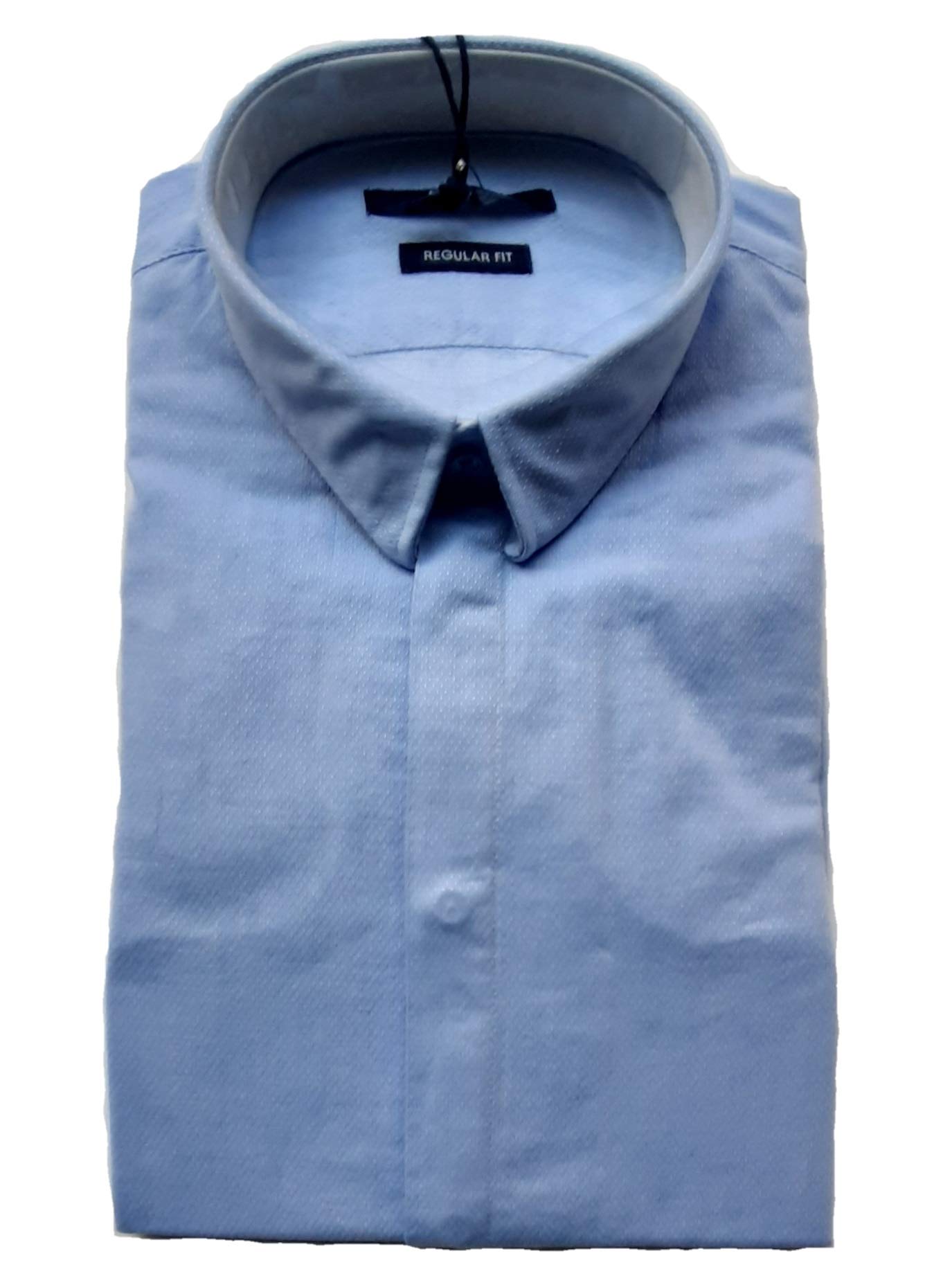 Chemise bleue casual Gaudi Jeans avec fermeture sous patte exclusive