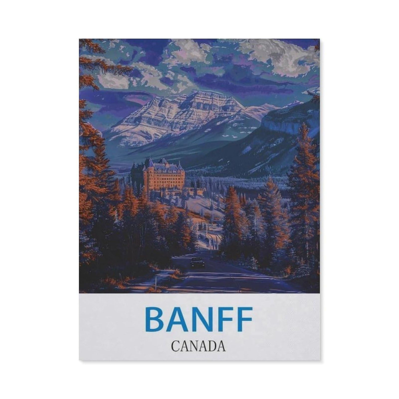 Beayodkp （30 X 40 Cm/11.81 X 15.74 Inches） Banff Canada，Diamond Painting Kits For Adults - 5D Diamond Painting Kit Full Drill, Diamond Art Kits For Home Wall Decor-Ci88