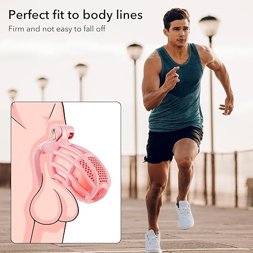 Miniatura 29 de UTIMI - Jaula grande de plástico para castidad para hombre, ejercicio de pene impreso en 3D, equipo de bondage negro, ligero, juguete sexual