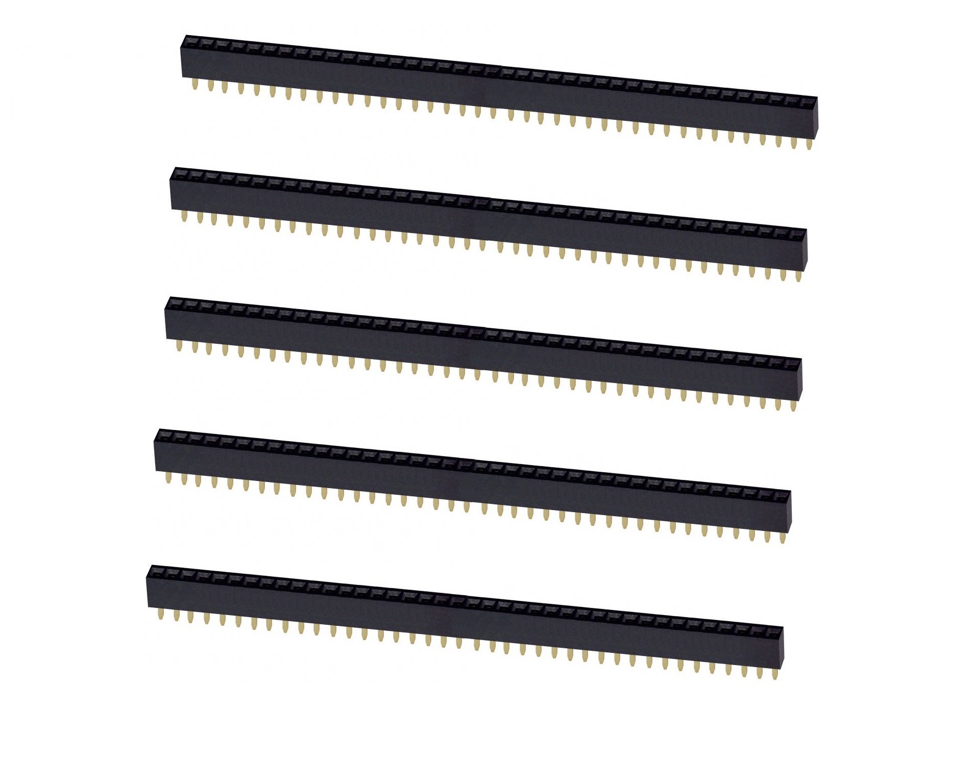 xcluma 5 Pcs X 40 Pin Female Header Pin 2.4Mm Female Berg Strip Pcb Diy
