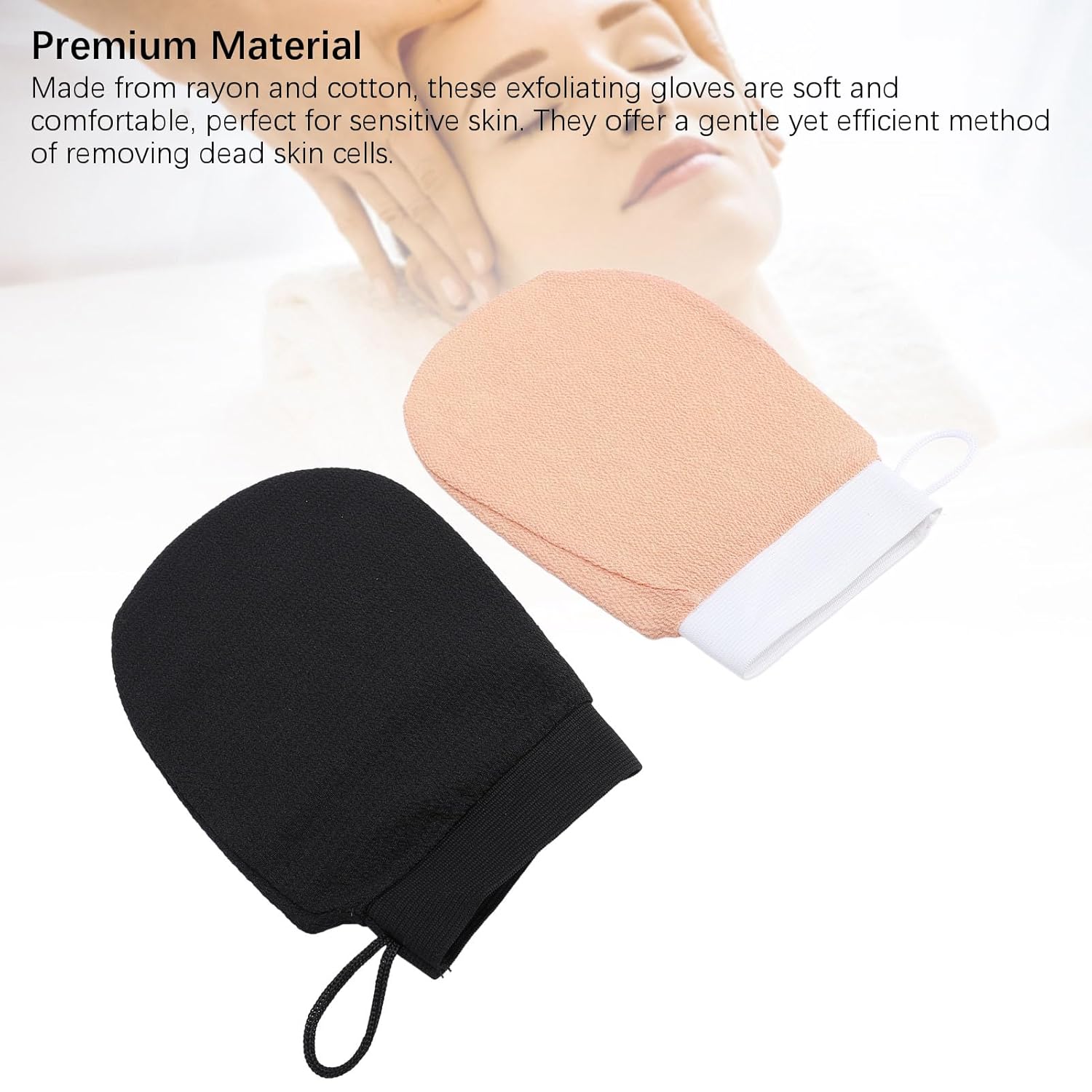 4pcs Exfoliating Gloves for Sensitive Skin Enhance Skin Smoothness Softness Improve Skin Texture Appearance Reduce Common Skin Problems Exfoliating Gloves