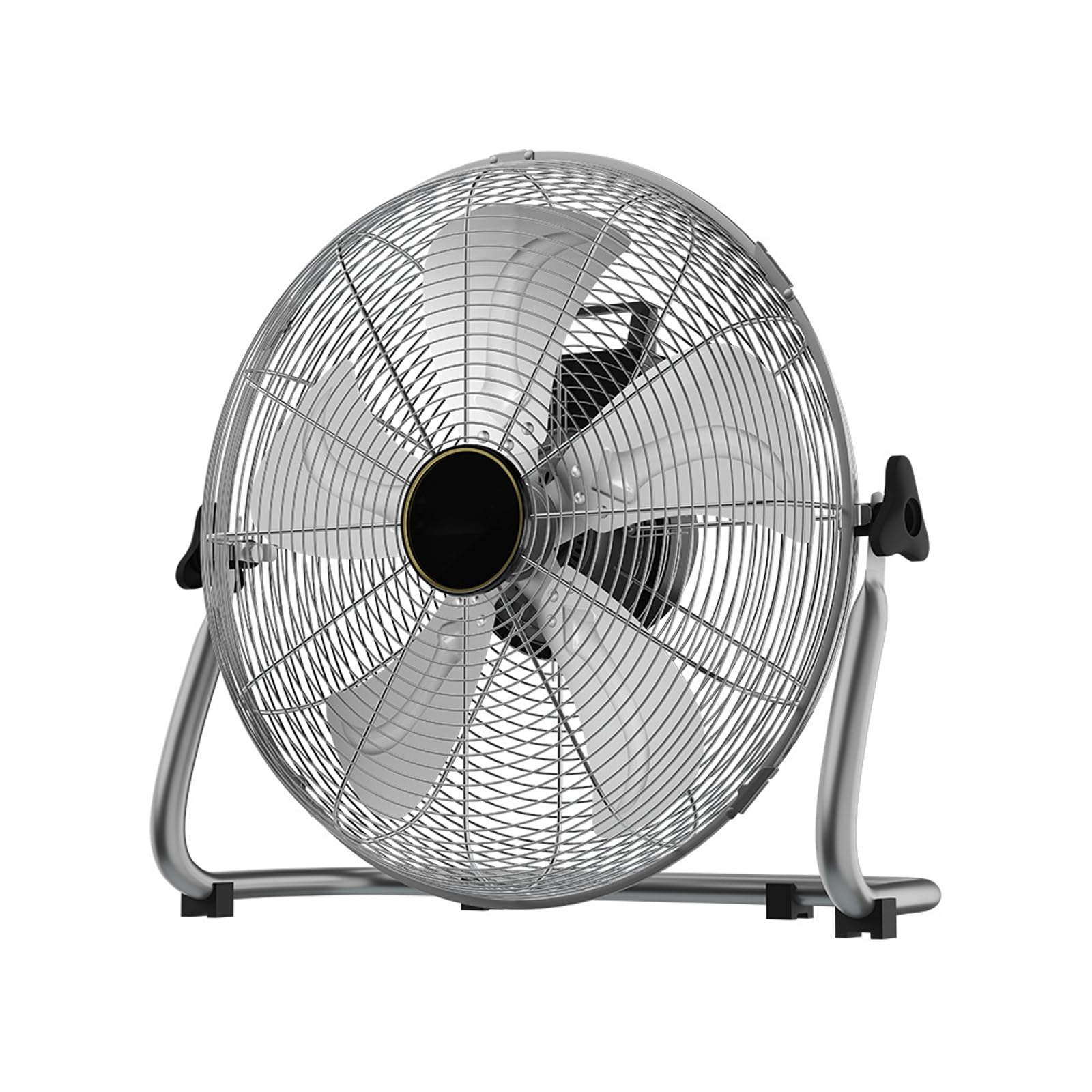 Robuster industrieller Bodenventilator, Hochgeschwindigkeits-Metall-Standventilator mit 130° Neigung, ideal für Garage, Lager, Terrasse, Fabrik