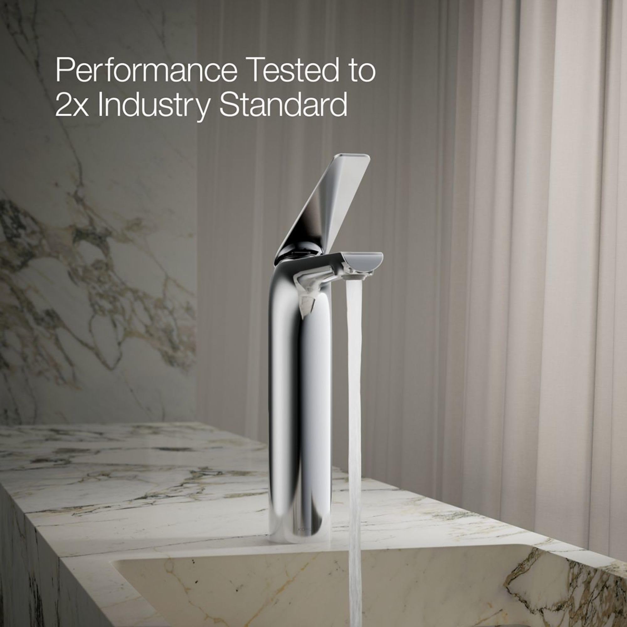 31〜32 KOHLER K-97347-4N-CP AVID™ Tall Single-HDL Faucet, Touch On