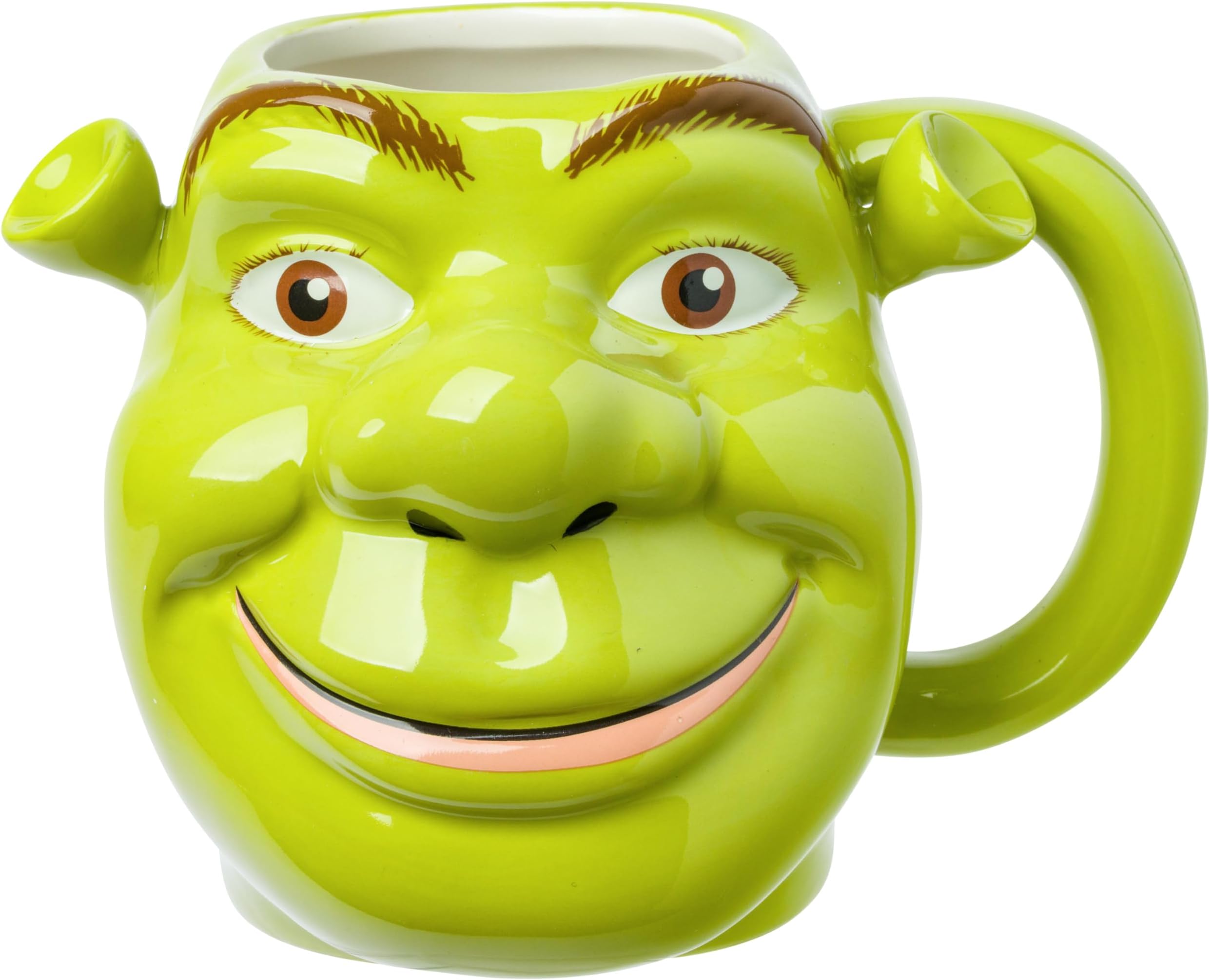 Shrek Face Grin 3D Sculpted Ceramic Mug, 20-Ounces