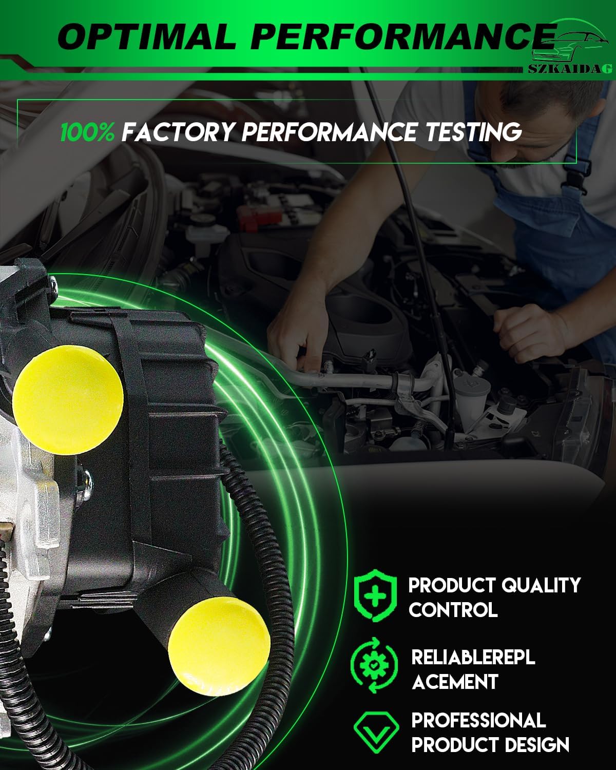 Secondary Air Injection Pump Fits For:-Toyota Tundra 2007-2013, Sequoia 2008-2012, Land Cruiser 2008-2013; For:-Lexus LX570 2008-2013 4.0L 4.6L 4.7L 5.7L 2PCS OE#17610-0S010, 10200231AA