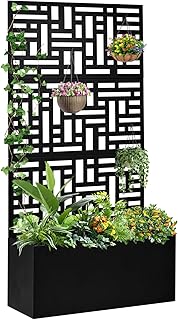 12 Rose Trellis Ideas for Elegant Garden Displays 53 Outvita Metal Raised Garden Bed with Trellis, 36