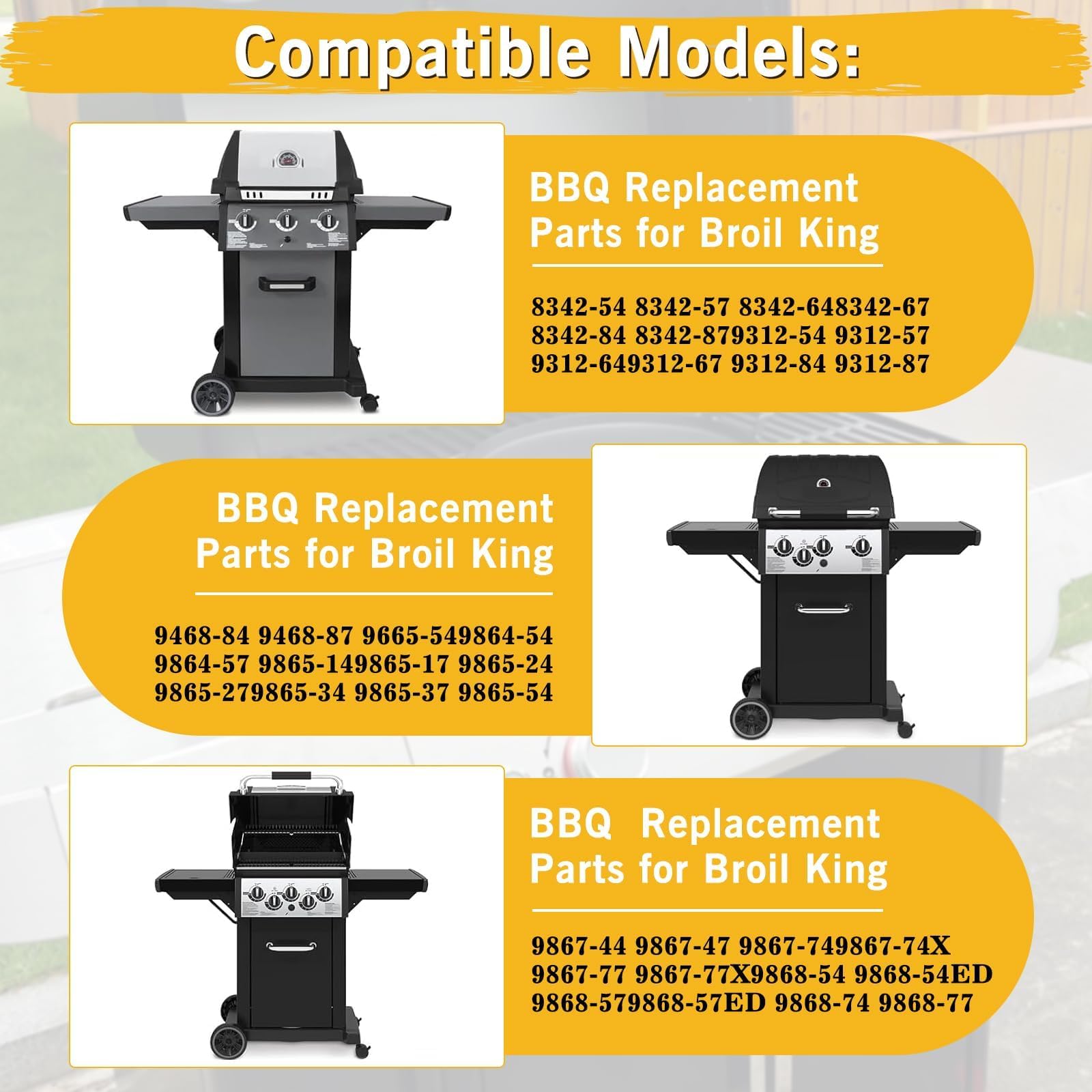 GFTIME Parrilla de hierro fundido para BroilKing Signet 320, 340, 390, 38 x 64,6 cm, 2 unidades