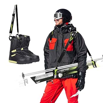 Ski Carry Straps Adjustable Portable Ski Shoulder Straps Double Board Fixed CX | Australia