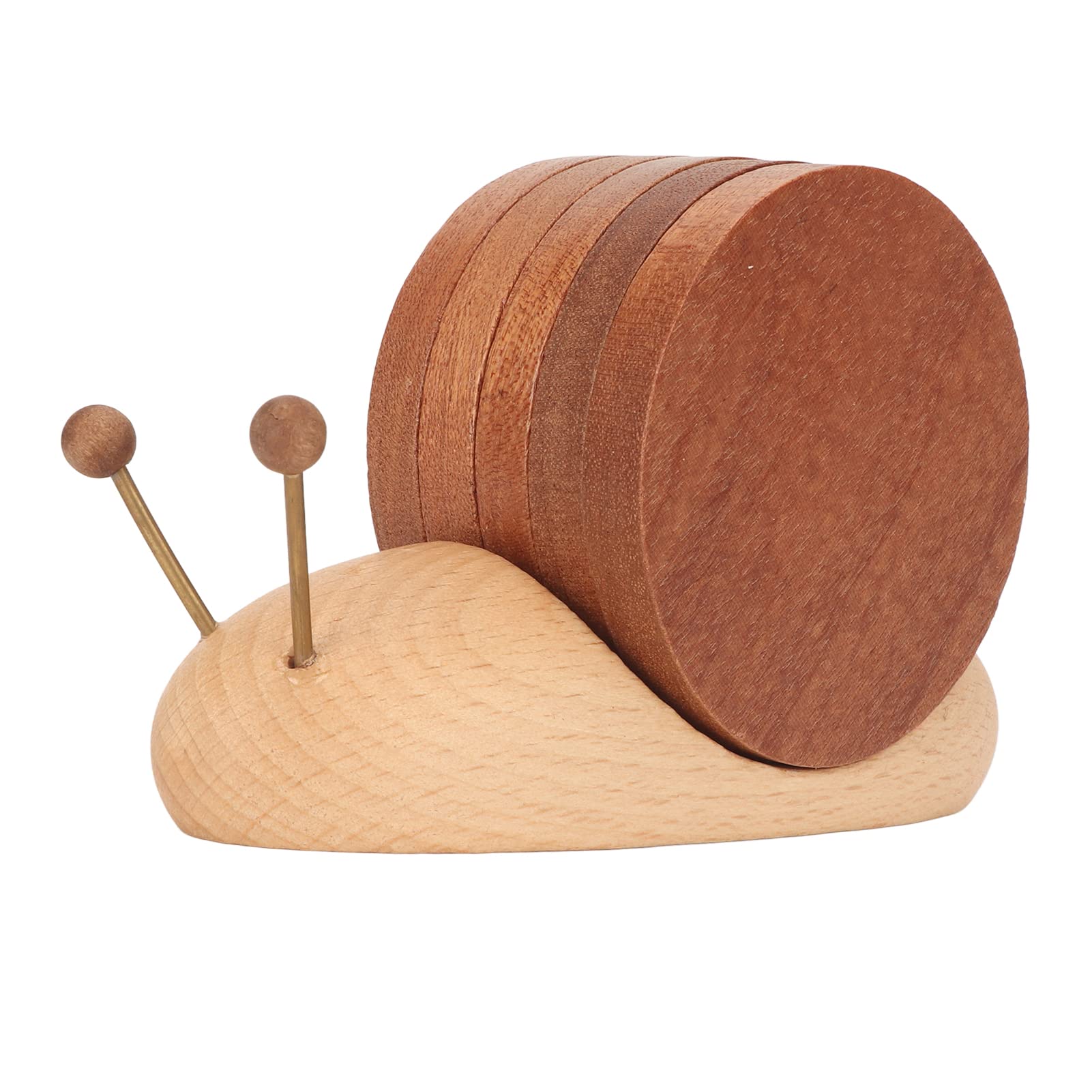 Sous-verres en bois escargot avec aimant Wakects dessous de verre isolant table salle à manger