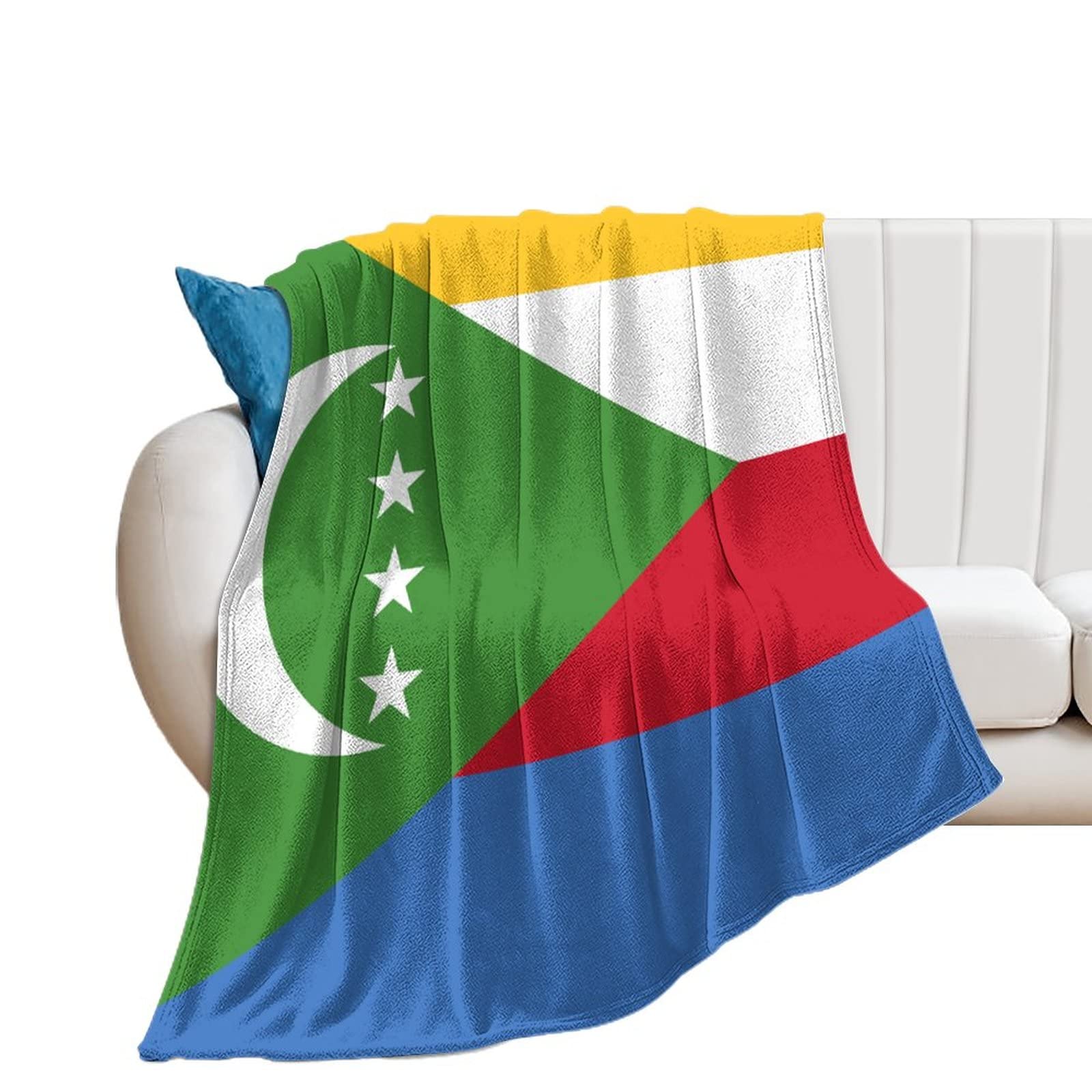 Couverture drapeau des Comores pour réchauffer votre intérieur avec fierté et douceur
