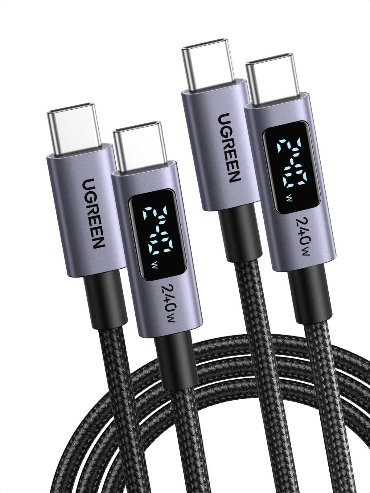 UGREEN 240W USB-C Kabel mit Digital Display PD3.1 Schnellladekabel