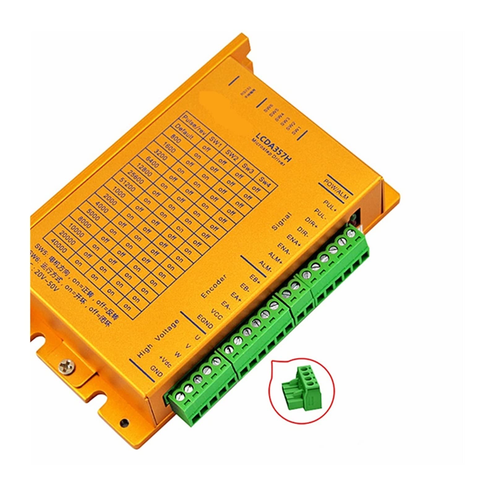 Kit de conductor del motor paso a la fase 3nm NEMA23 CNC Servo bucle cerrado con codificador LCDA357H + LC57H3100 cable 3m Automatización industrial(LCDA357H LC57H3100)