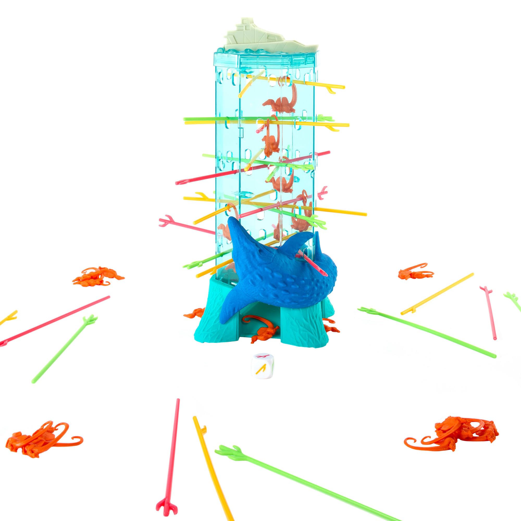 Mattel Games ​Salve le Scimmie Jurassic World La Rinascita, gioco per bambini e famiglia con torre oceanica e spinosauri ispirati al film., JFW44