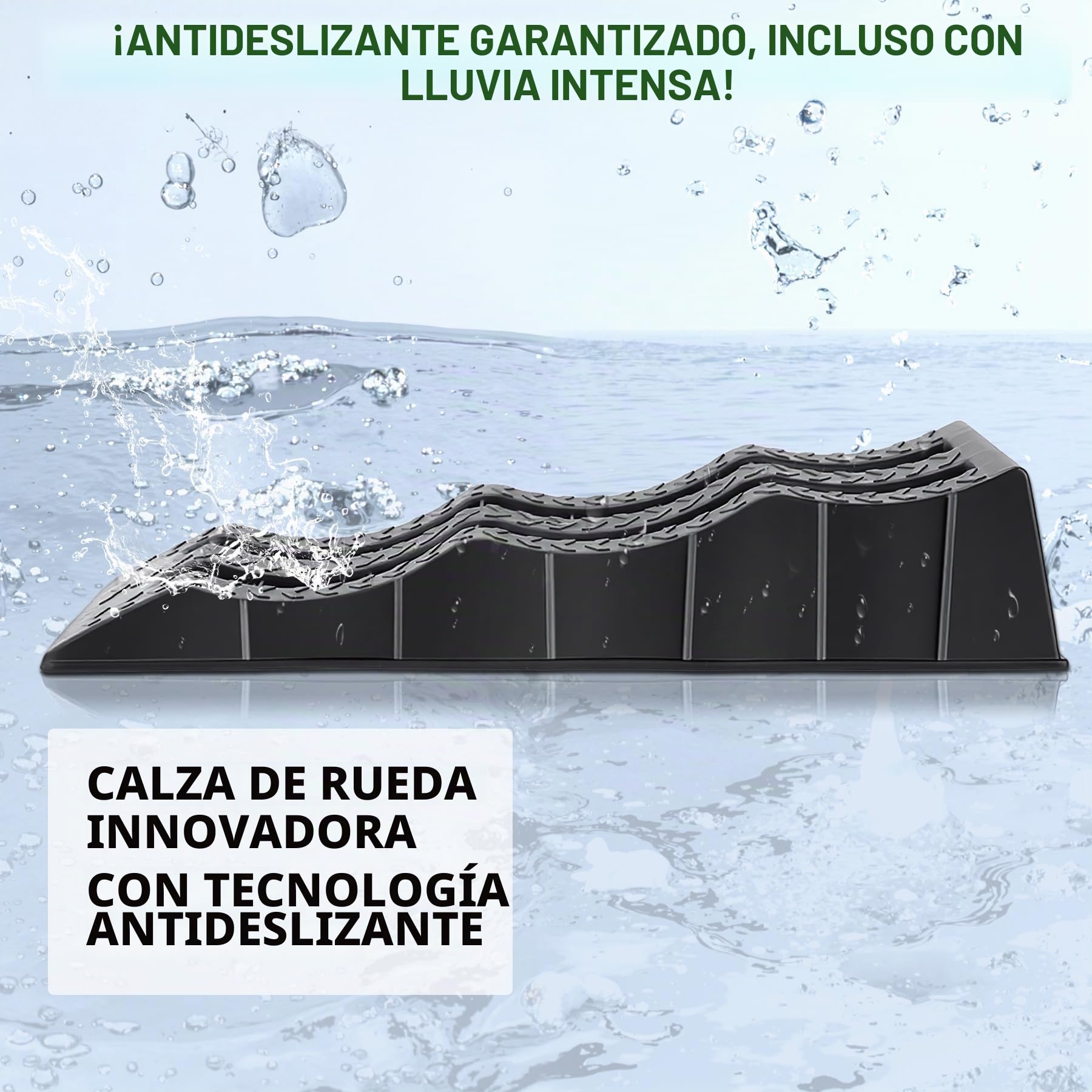 Rampas para Coches, 3 Niveles de Altura 4/7/10cm Calzos Autocaravana, 2 Unidades Rampa Coche, Camper Furgoneta Accesorios, Estabilizadores Camper, Cuñas Niveladores para Cualquier Superficie