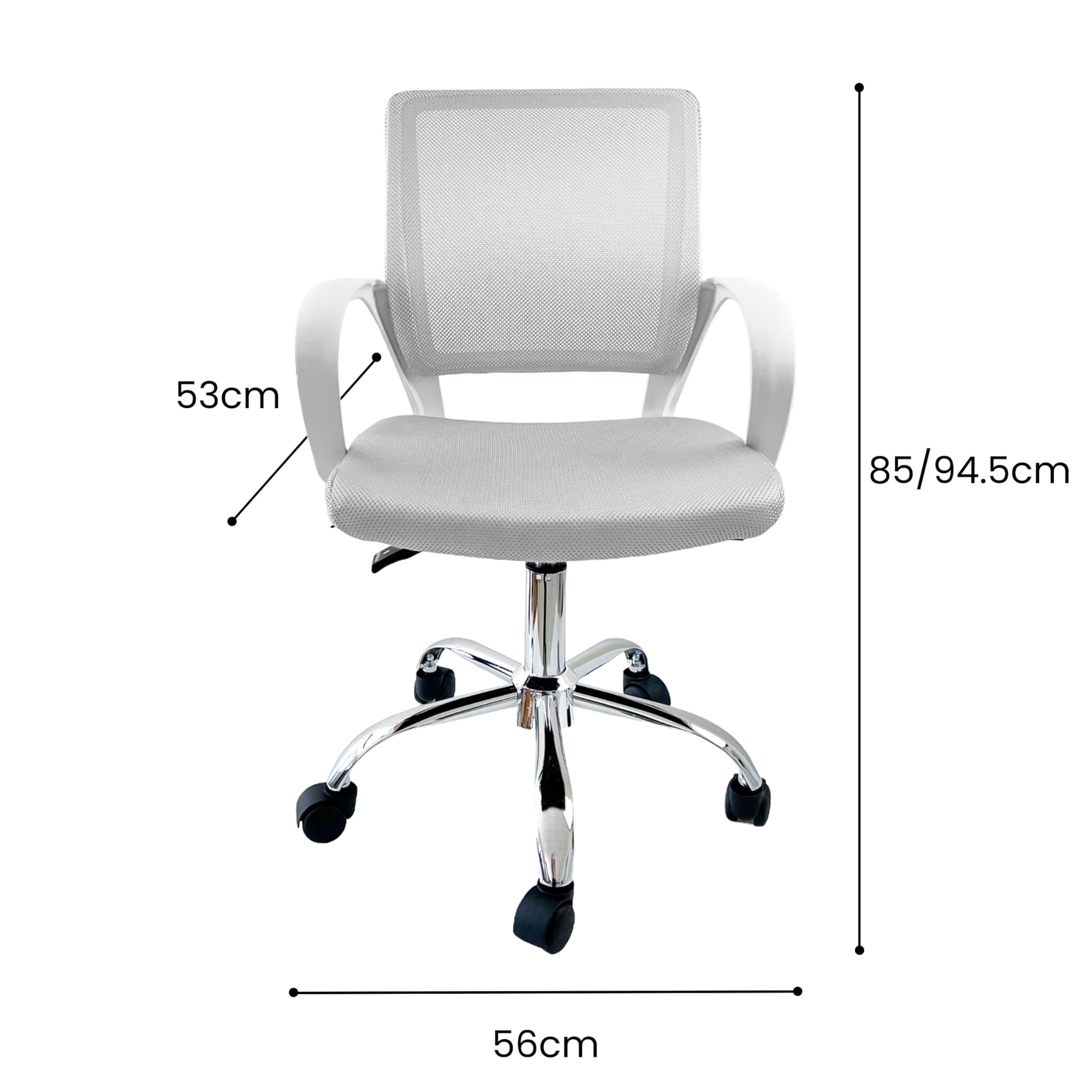 FZ SEDIA UFFICIO RUOTE (BIANCO/GRIGIO)