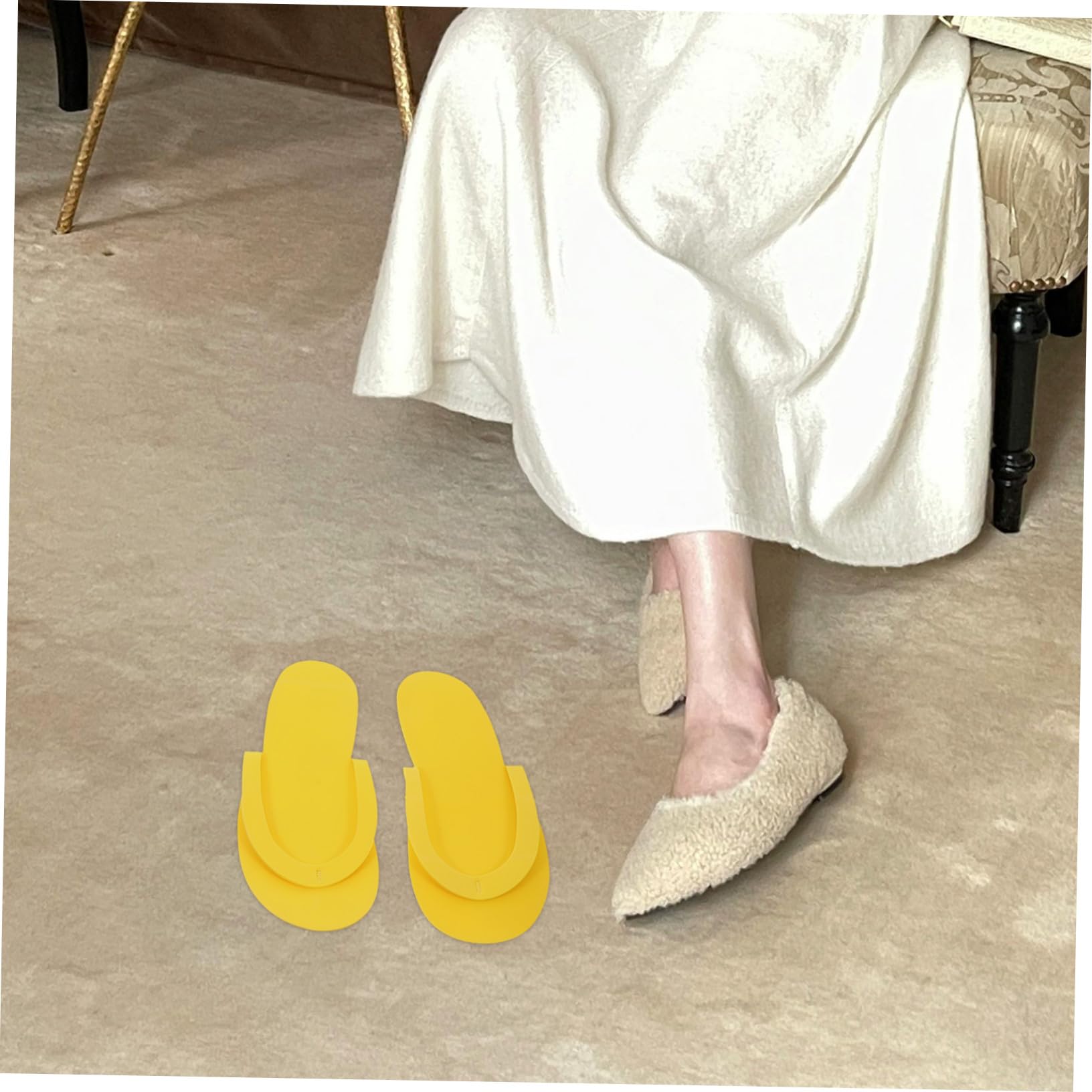 24 paia Pantofole Usa e Getta in EVA Leggere Antiscivolo per Pedicure Spa e Hotel Infradito Monouso per Ospiti Comode e Igieniche per Viaggi e Piscina