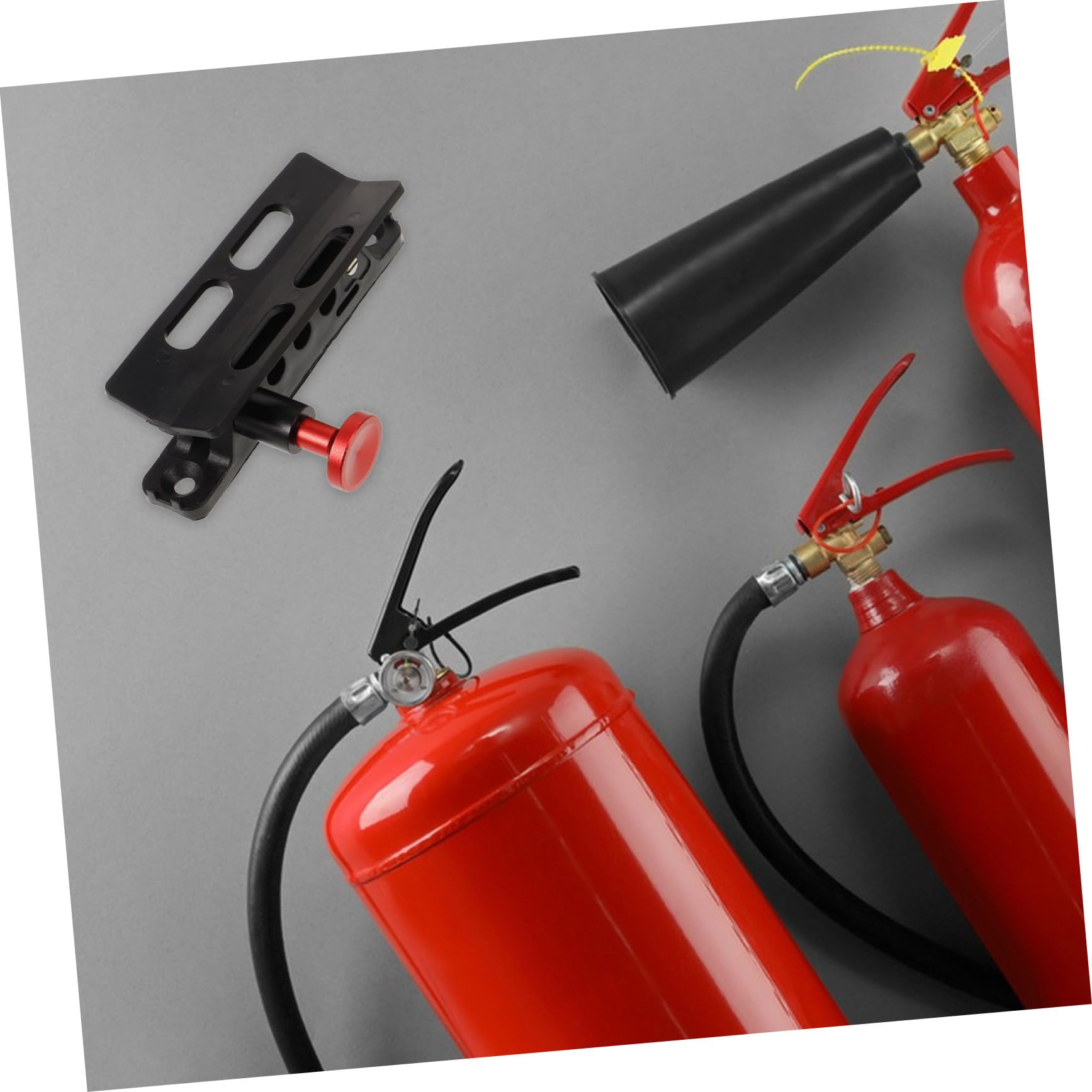 SHINEOFI Verstellbare Halterung für Autofeuerlöscher aus Aluminiumlegierung und Kunststoff mit Einfacher Montage und Kompakter Bauweise für Fahrzeuge