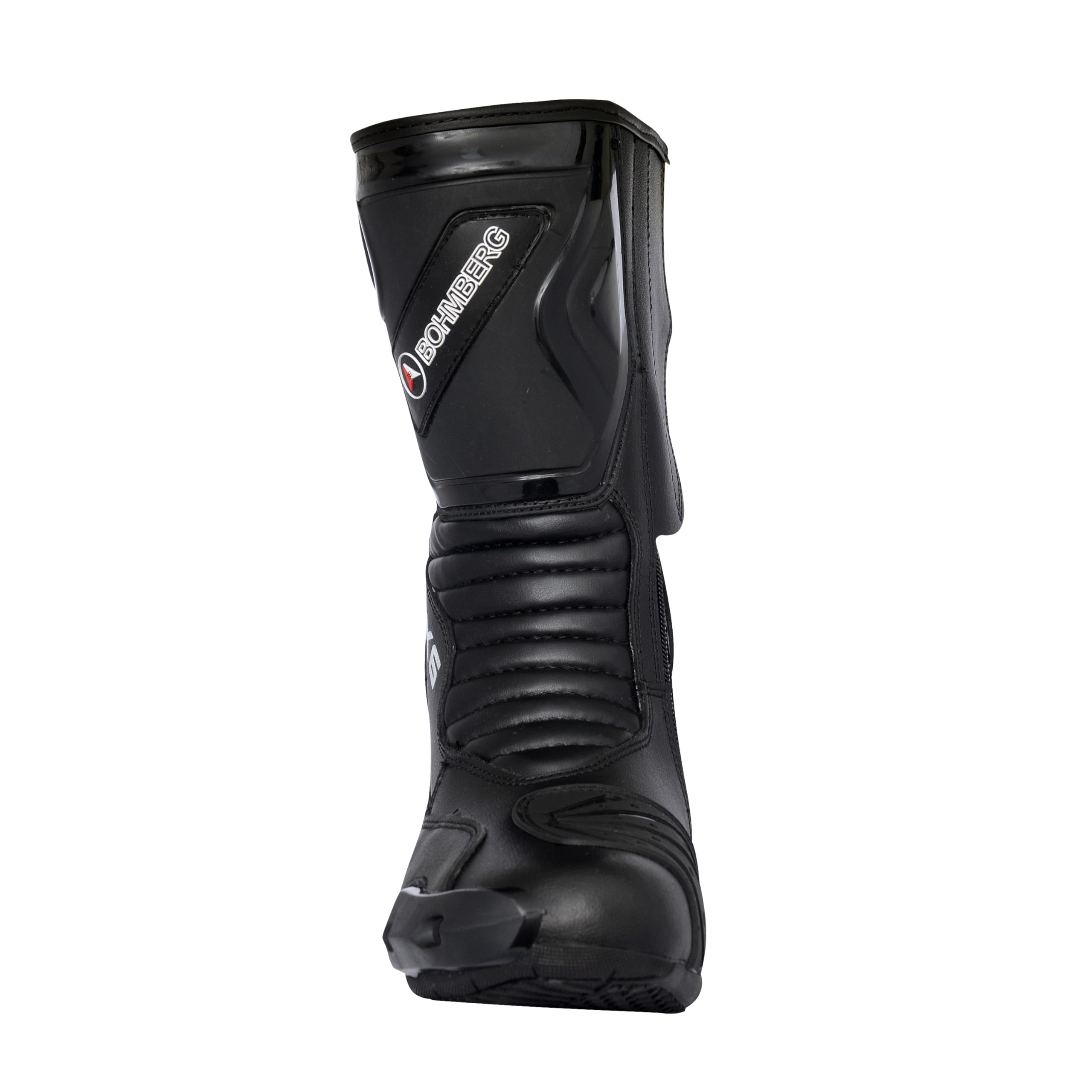Bohmberg Botas de moto para hombre, deportivas, de piel, estables,protectores reforzados integrados, con protección en los tobillos, ergonómicas, botas moteras, biker, motorista