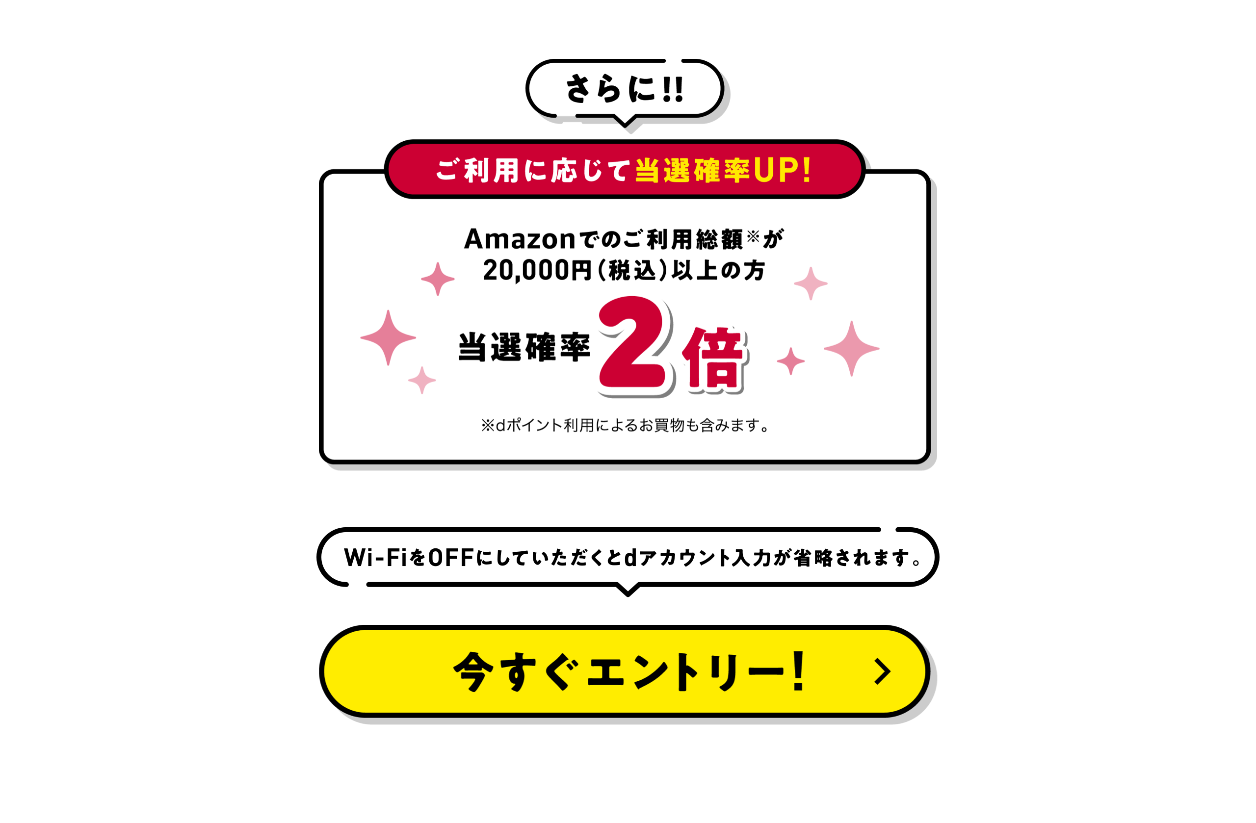 Amazonでのd払いご利用でdポイント50倍還元チャンス