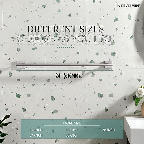 Vista 86 de KOKOSIRI Toallero de 16 pulgadas para baño, cocina, inodoro, acero inoxidable de níquel cepillado B4005BR-L16