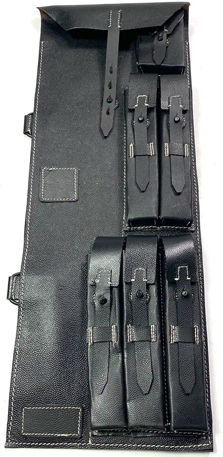 German WWII MP 40/MP40 SMG Carry Case, MP40 Schmeisser Leather Black