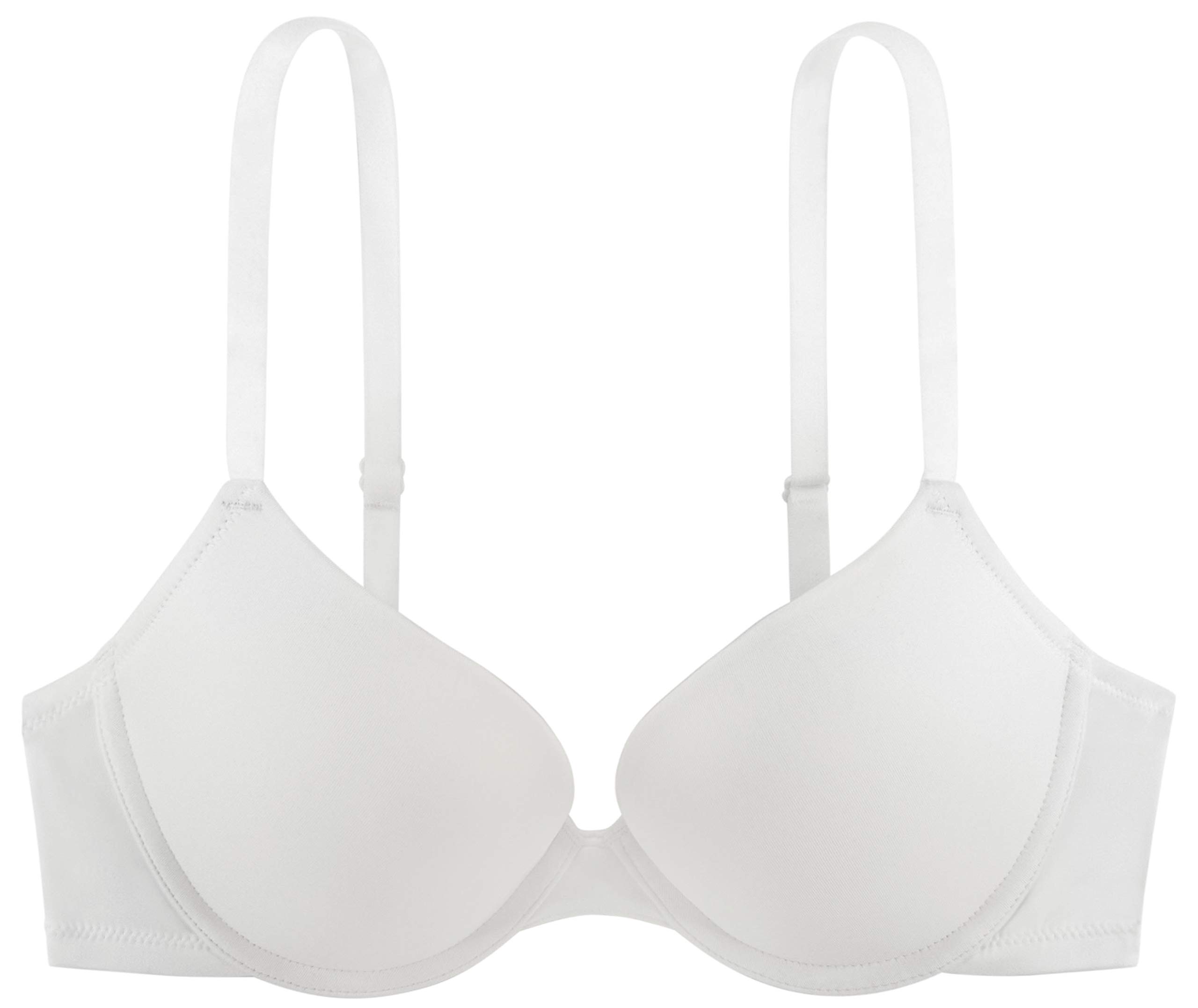 DORINA Women's Michelle Push Up Bra Push-Up Plain Everyday Bra, White 32D (Manufacturer Size:32)