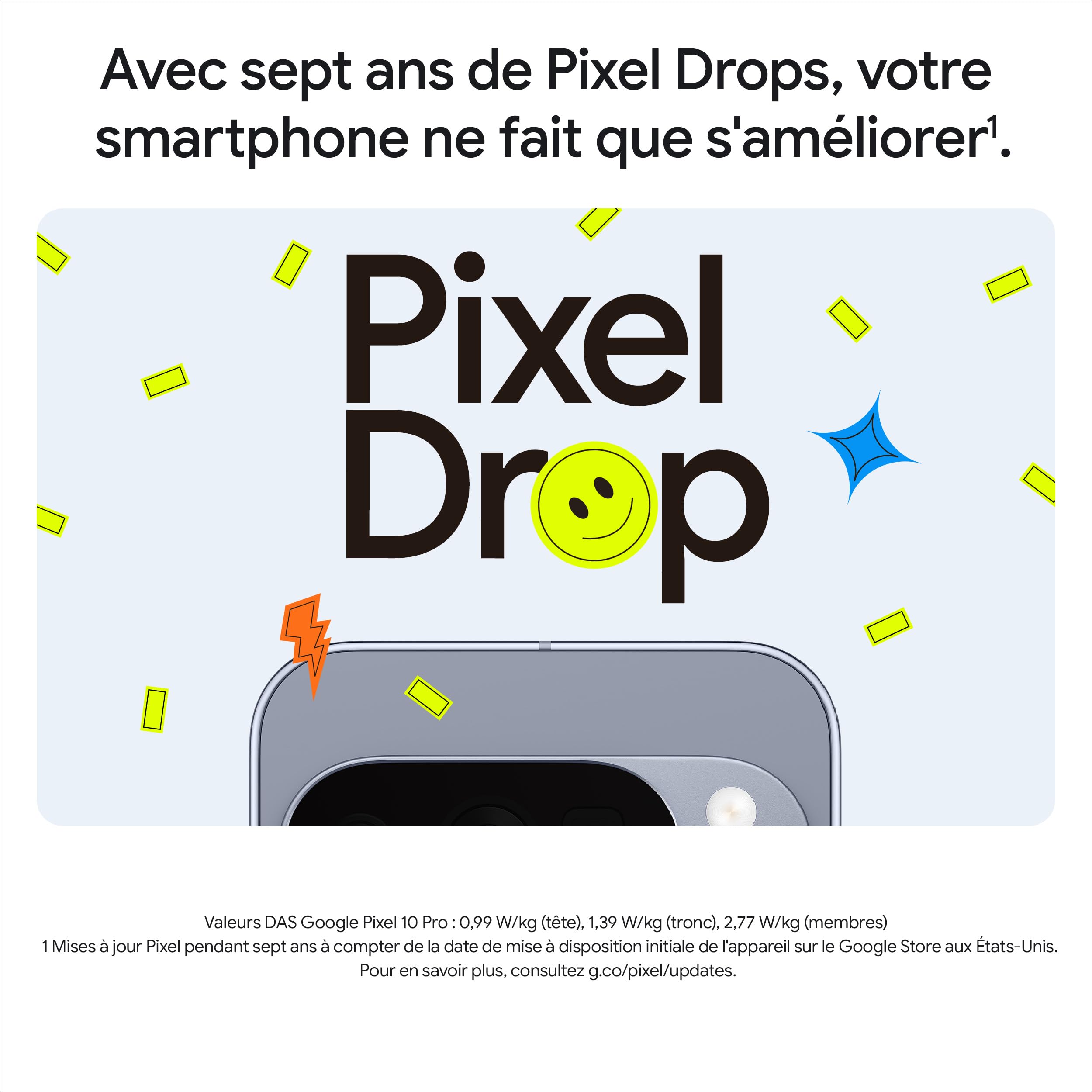Google Pixel 10 Pro – Smartphone Android débloqué avec Gemini, Triple Appareil Photo arrière, Plus de 24 Heures d'autonomie et écran Super Actua 6,3 Pouces - Noir Volcanique, 128GB